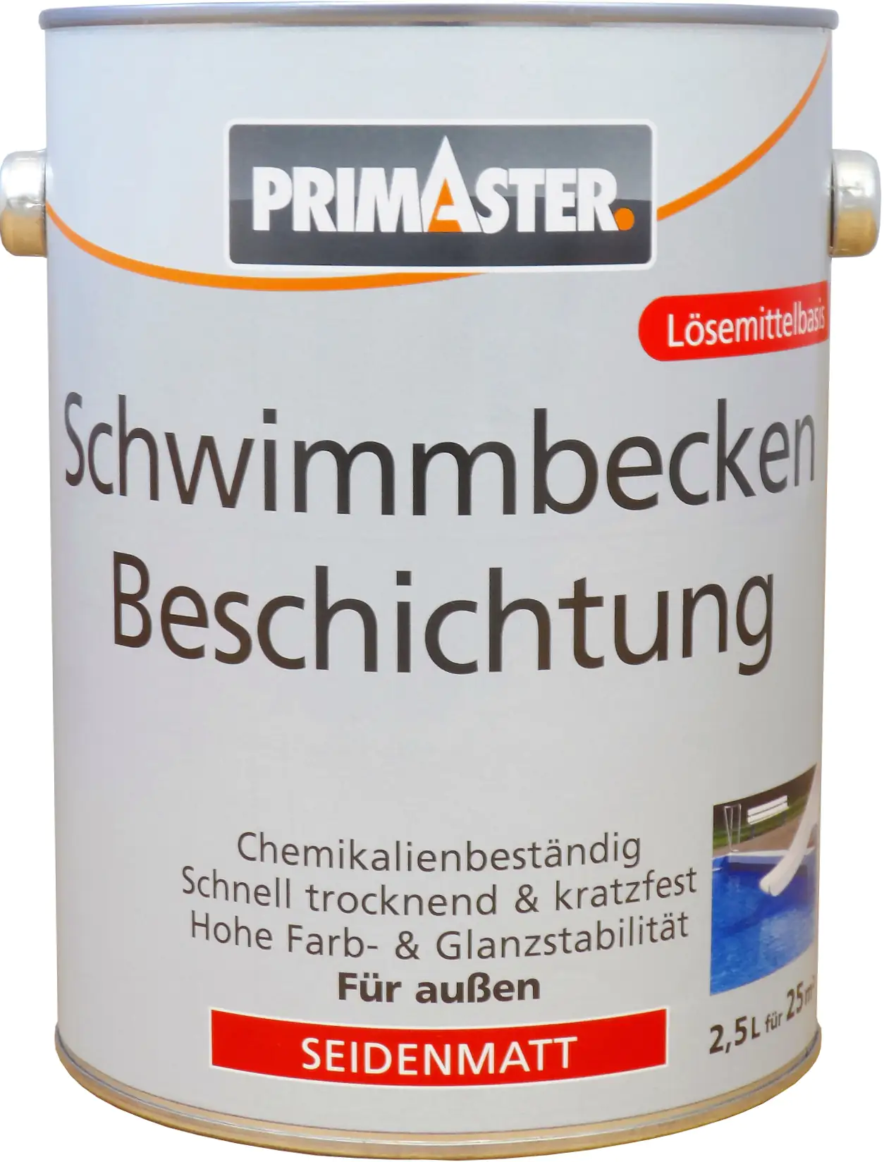 Primaster Schwimmbeckenbeschichtung 2,5 L poolblau seidenmatt