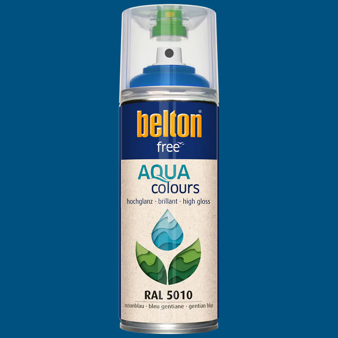 belton free Lackspray AQUAcolours 400 ml enzianblau hochglanz