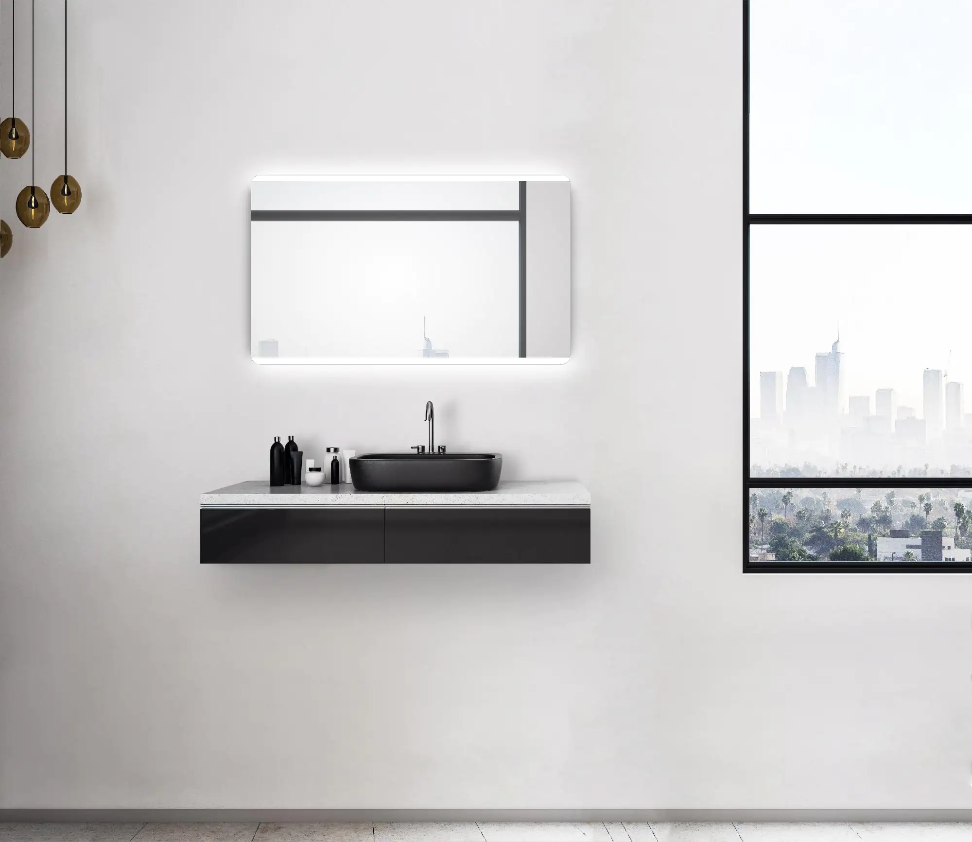 DSK LED Lichtspiegel Silver Chic 120 x 70 cm