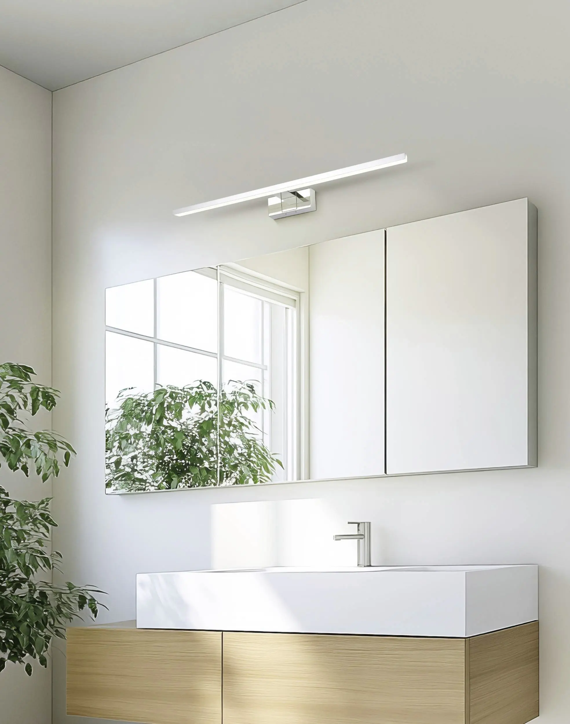 Eglo LED Spiegelleuchte Conettila chrom 60 x 13 cm warmweiß-kaltweiß