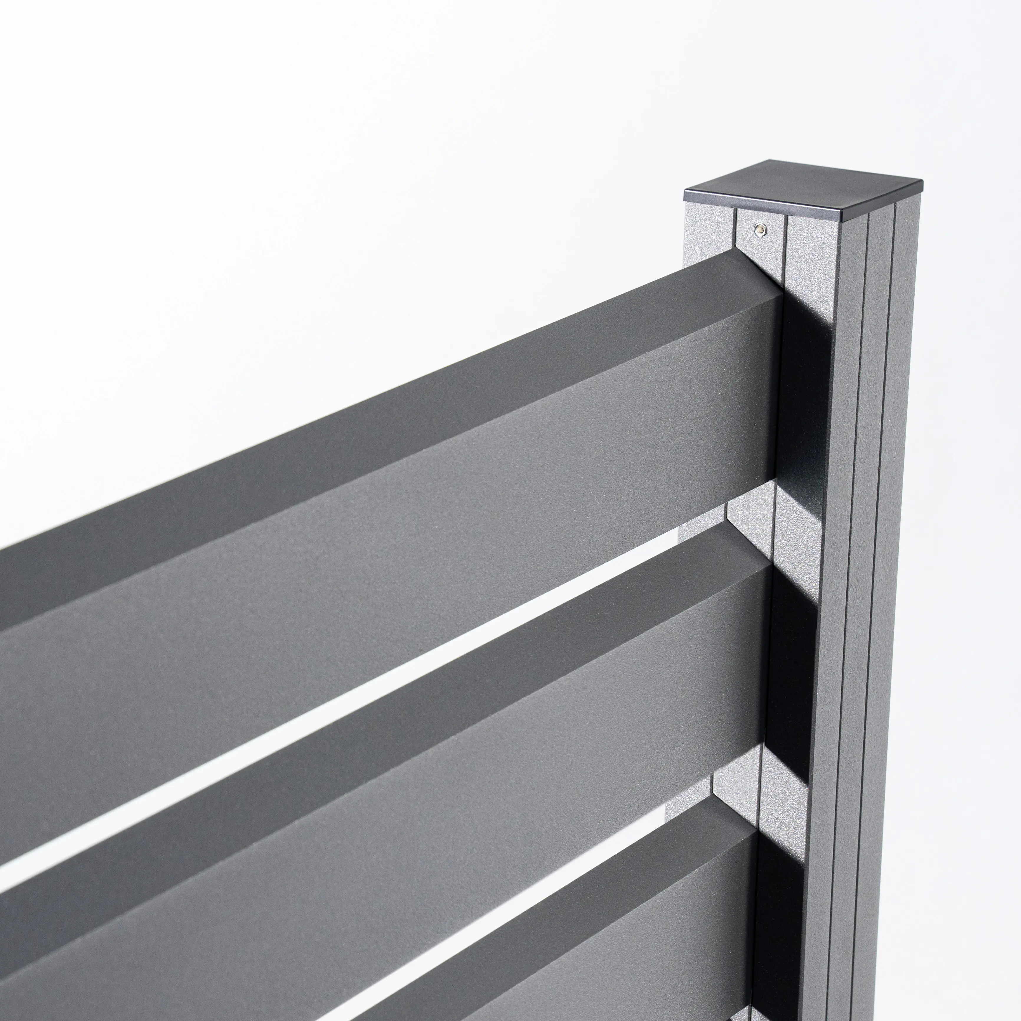 Ambiente Alu-Zaun Erweiterungsset Rhombus MAXI 187 x 124.2 cm grau