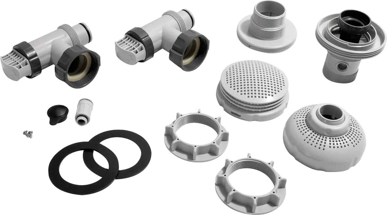 Intex Anschluss-Set Ø 38 mm, 4 bis 7,3m³/h grau