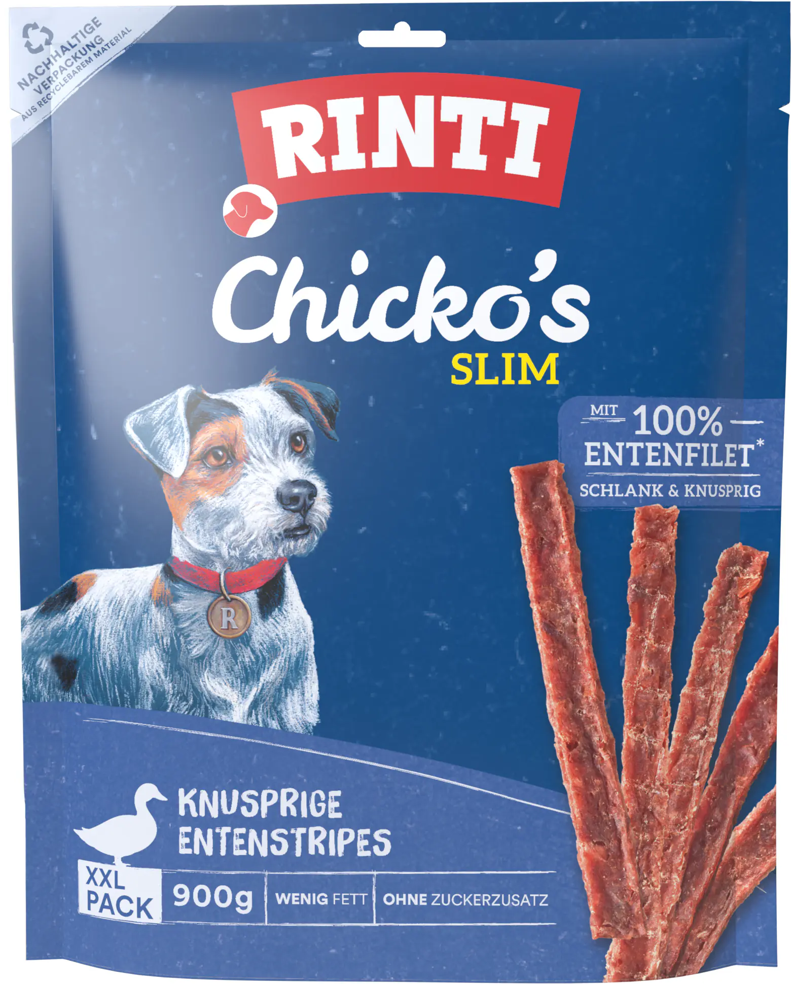 Rinti Chicko Hundesnack Slim Ente XXL 900 g Rinti Chicko Hundesnack Slim Ente XXL 900 g