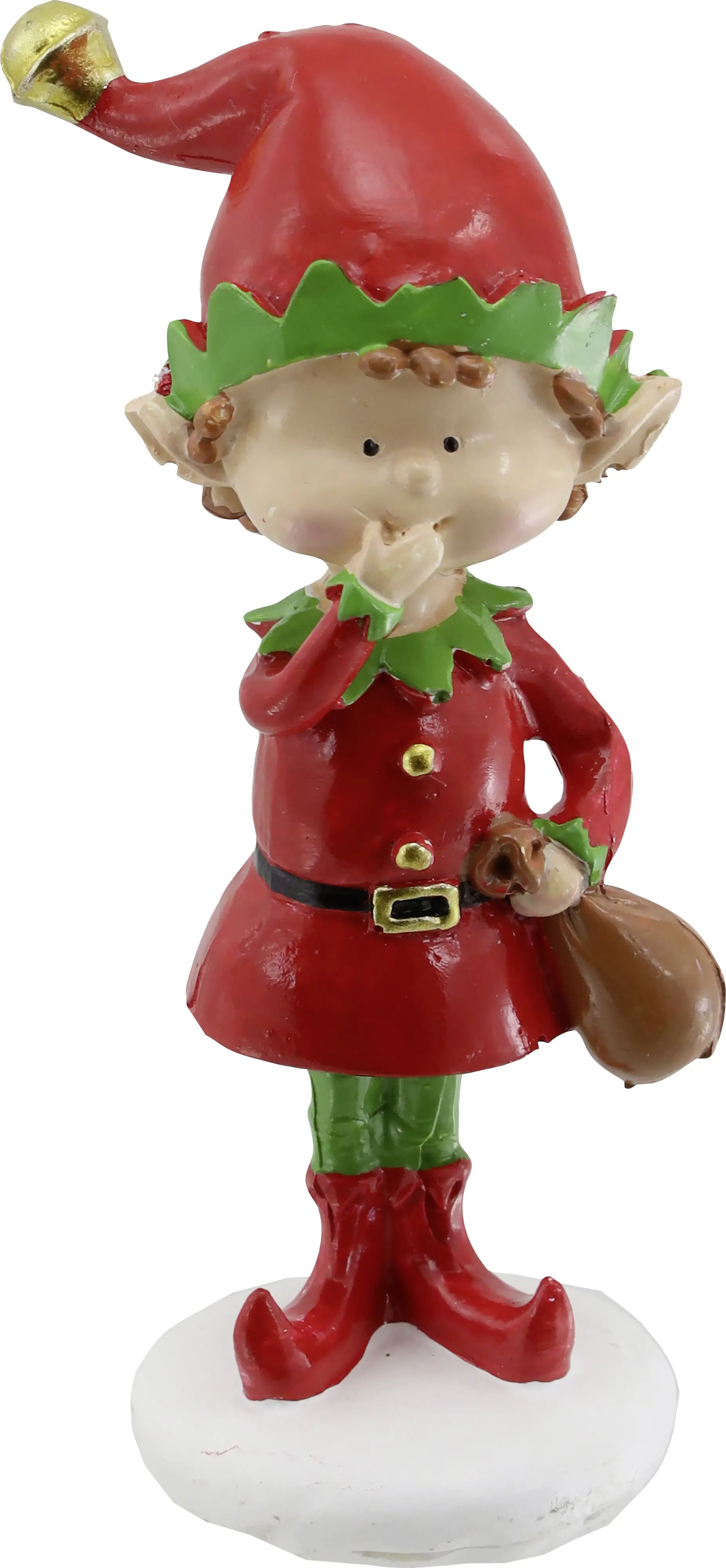 Dekofigur Elf aus Polyresin 10,5 x 5 cm rot