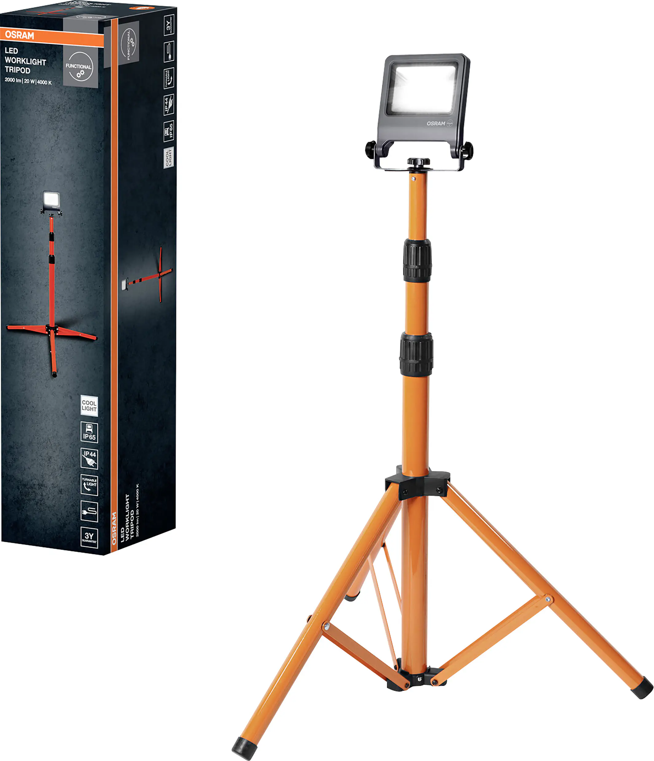 Ledvance LED Baustrahler Worklight Tripod 1x20W 1800lm orange