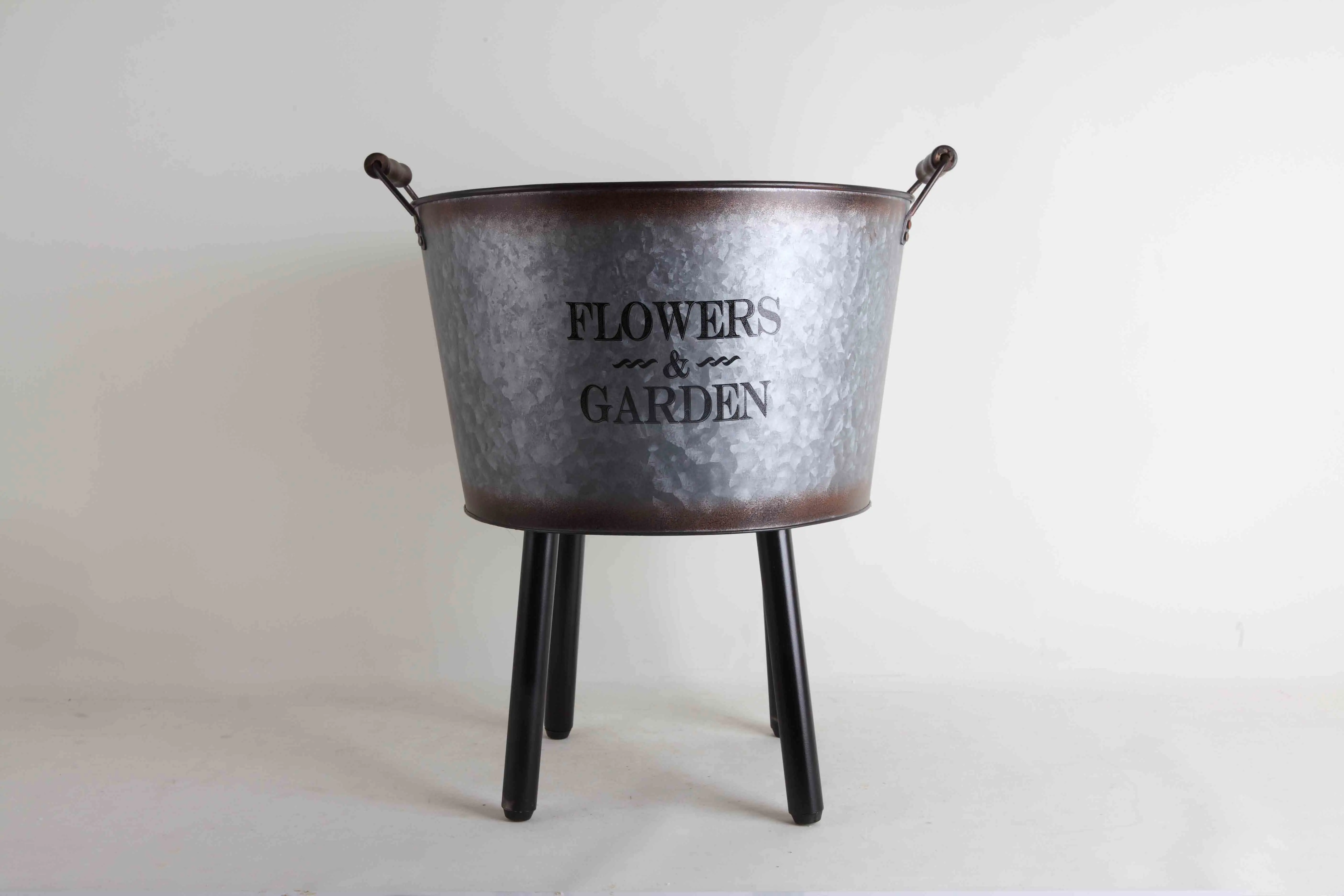 TrendLine Pflanztopf Metall 44 x 37,5 cm edelstahl