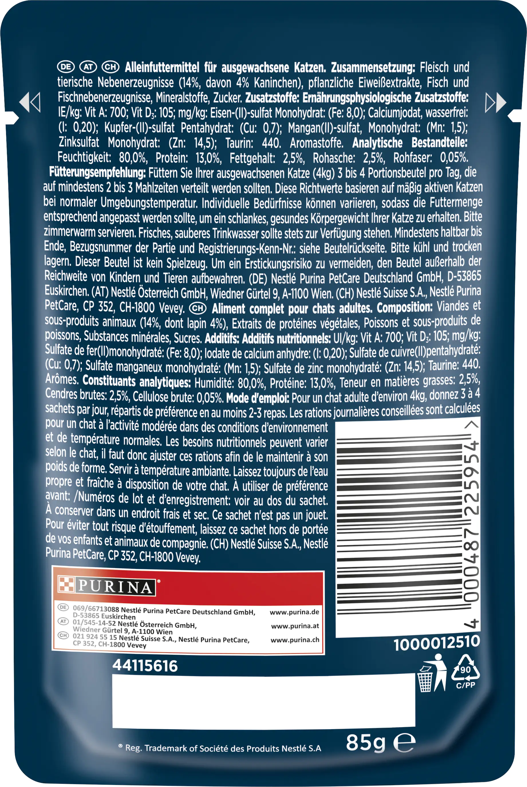 Gourmet Perle Erlesene Streifen mit Kaninchen 85 g Gourmet Perle Erlesene Streifen mit Kaninchen 85 g