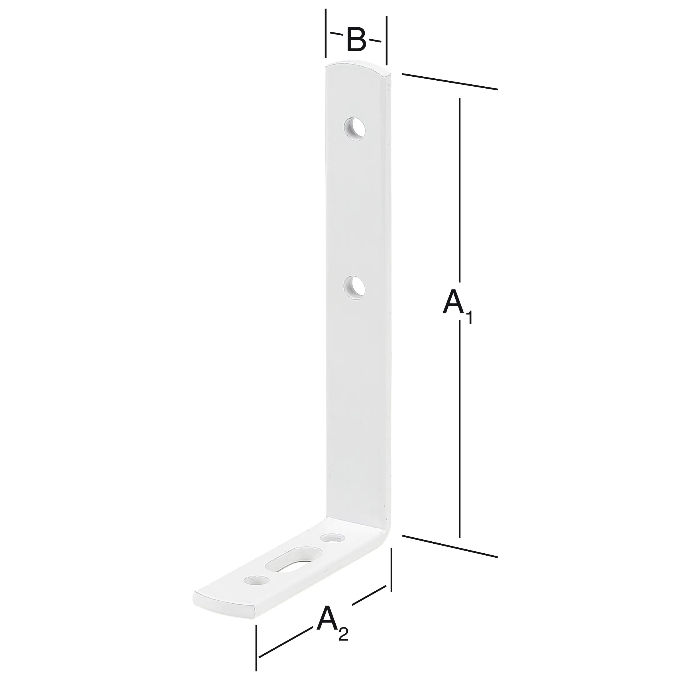 Vormann Gardinenwinkel- weiß 180/60 x 17 mm