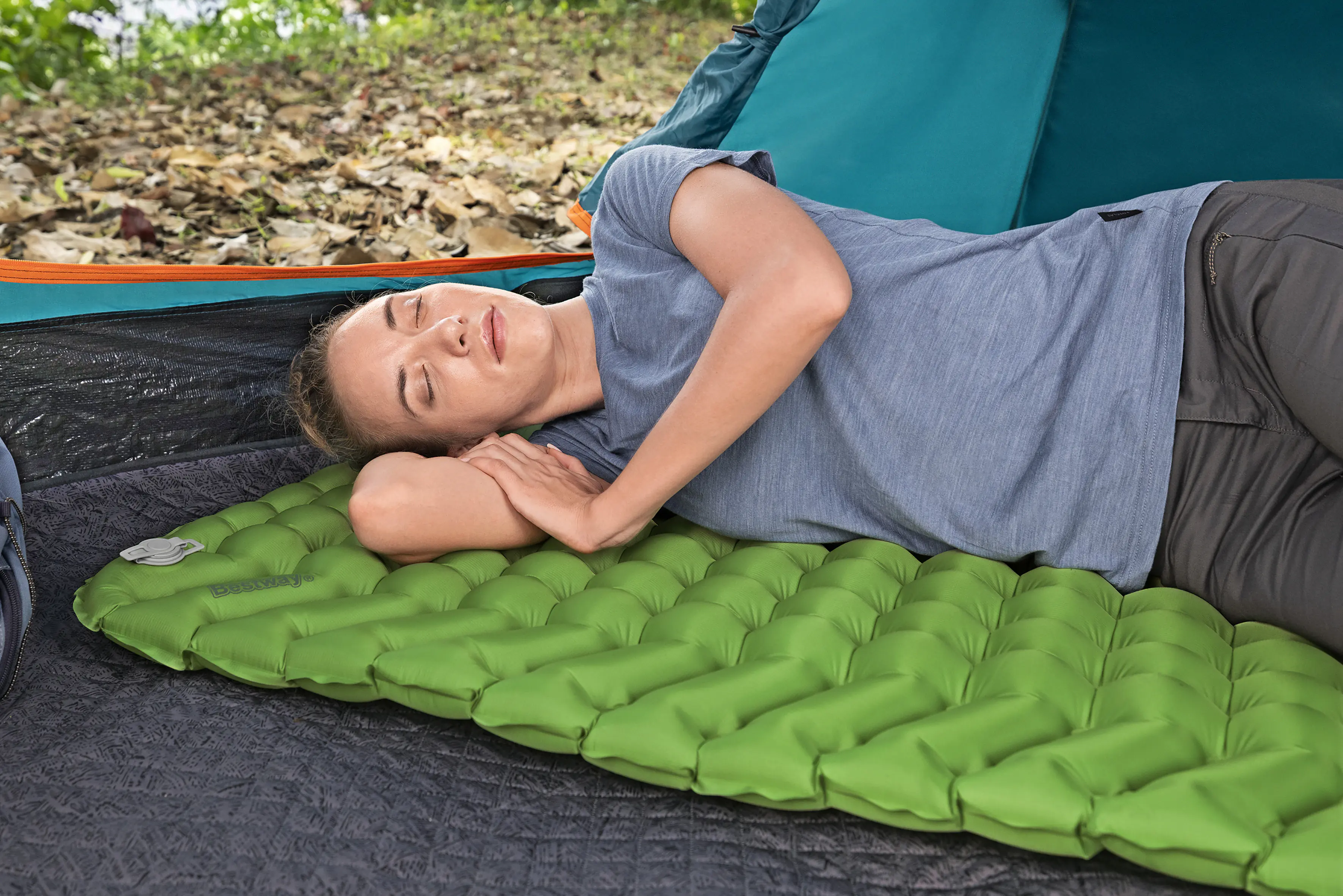 Bestway Isomatte Wanderlite aufblasbar grün 198 x 71 x 7 cm