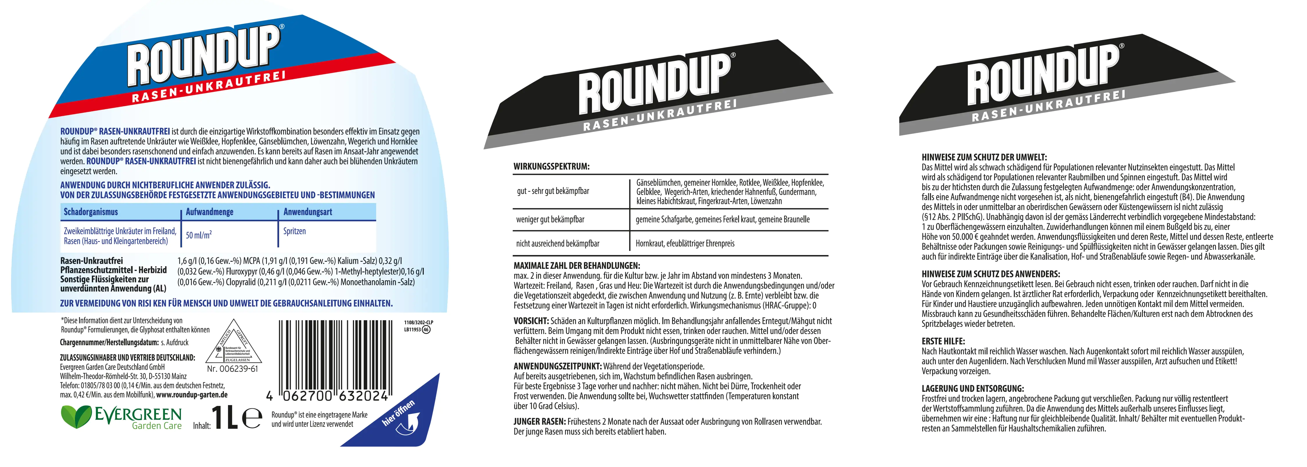 Roundup Rasen-Unkrautfrei AF 1 L