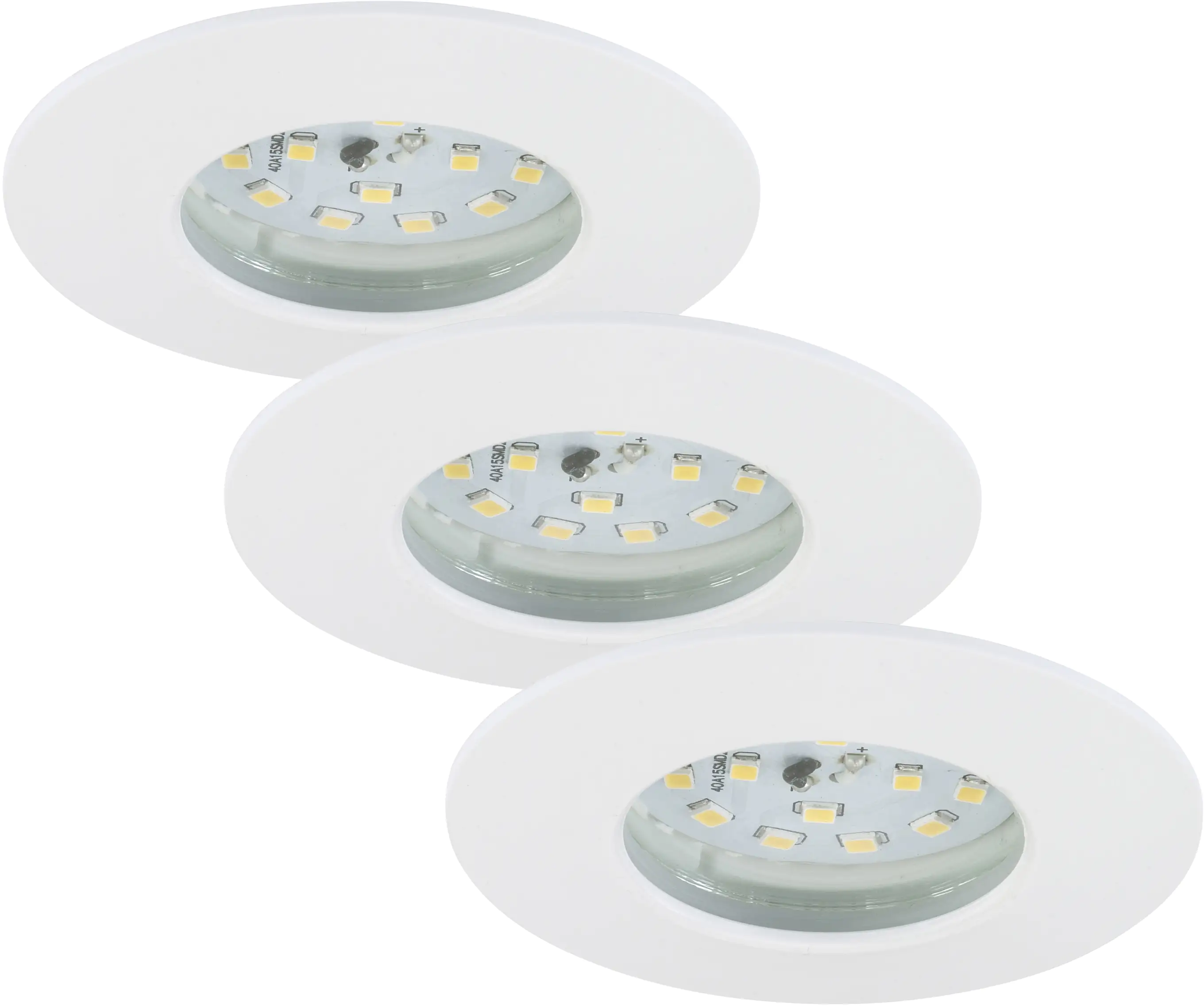 4002707242499 Briloner 3er Set LED Einbauleuchten Attach weiß Ø 7,5 cm