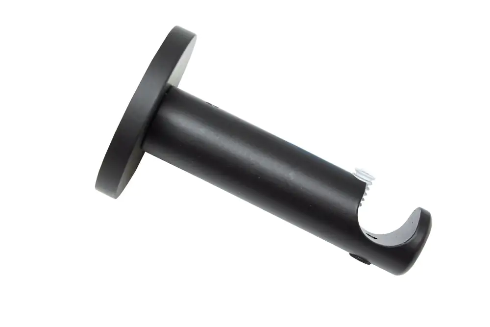 Gardinia Träger Memphis offen schwarz, Ø 16 mm