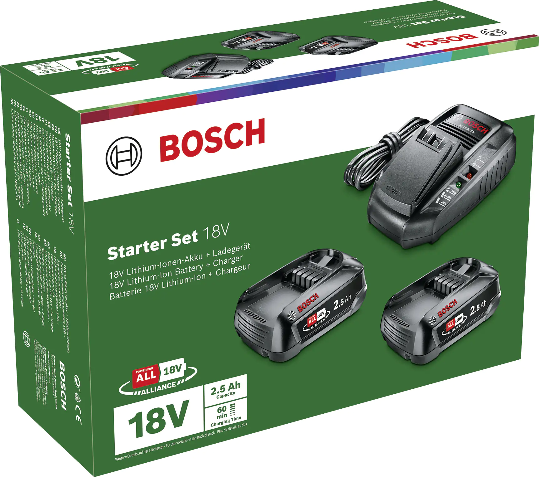 Bosch Akku-Starter-Set 18 V 2,5 Ah mit 2 Akkus & Ladegerät Bosch Akku-Starter-Set 18 V 2,5 Ah mit 2 Akkus & Ladegerät