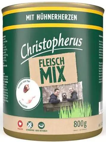 Christopherus Hundefutter Fleisch-Mix Hühnerherz 800 g Christopherus Hundefutter Fleisch-Mix Hühnerherz 800 g