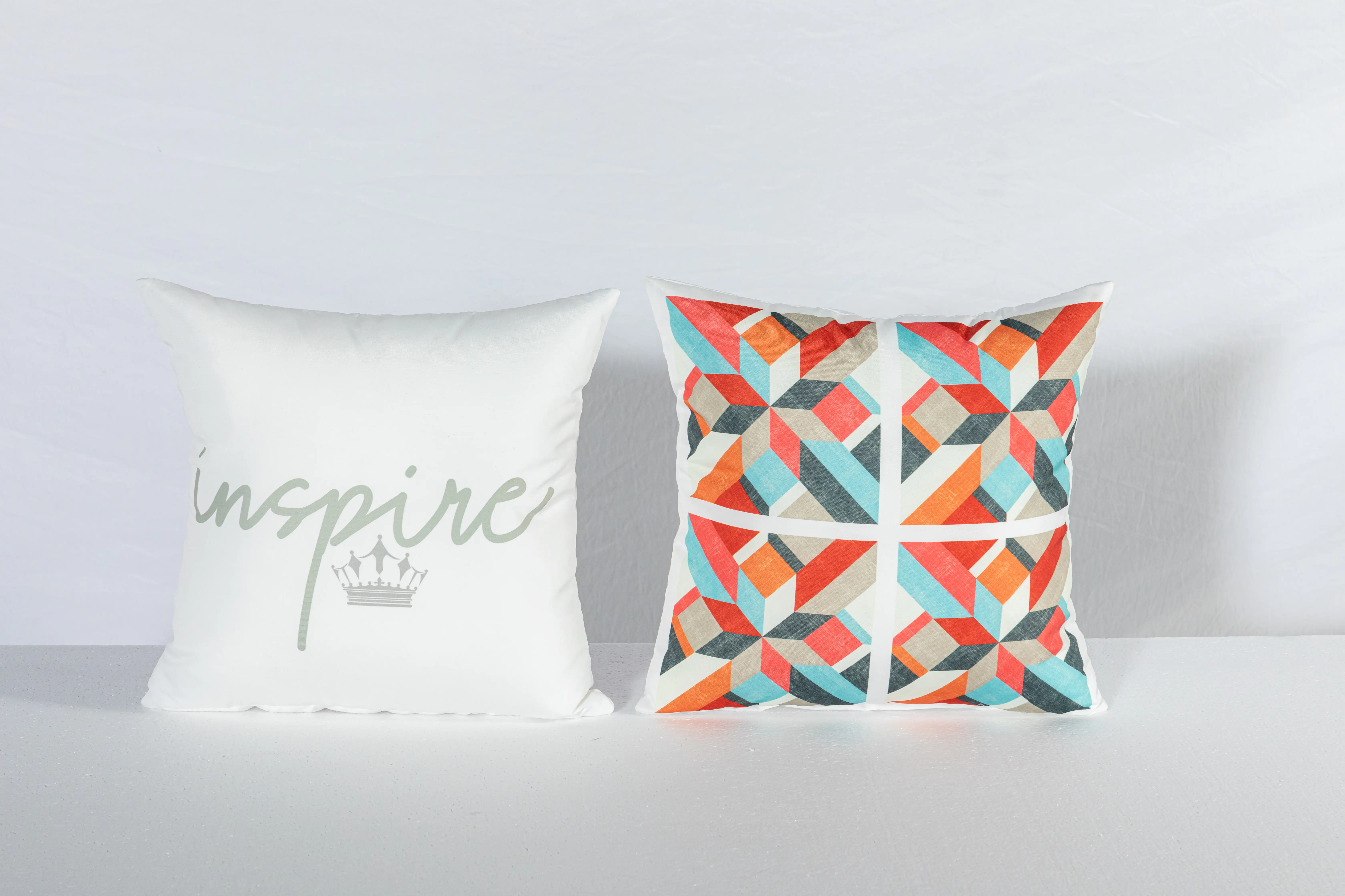 Primaster Wendekissen Boho 45 x 45 cm, weiß-bunt