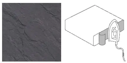 Getalit Umleimer Schiefer 65 cm mit Schmelzkleber, 2-teilig