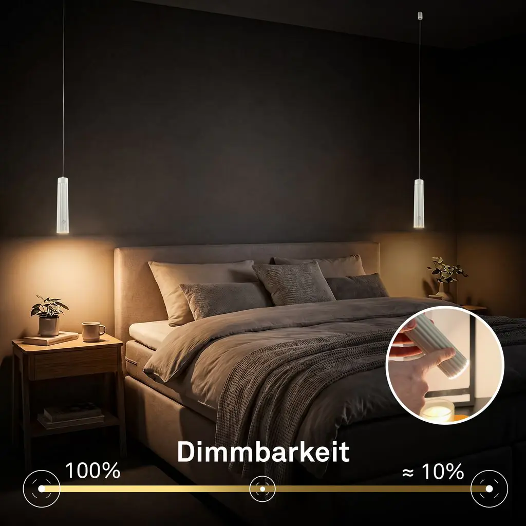 Briloner LED Akku-Pendelleuchte altweiß 3,5W warmweiß dimmbar