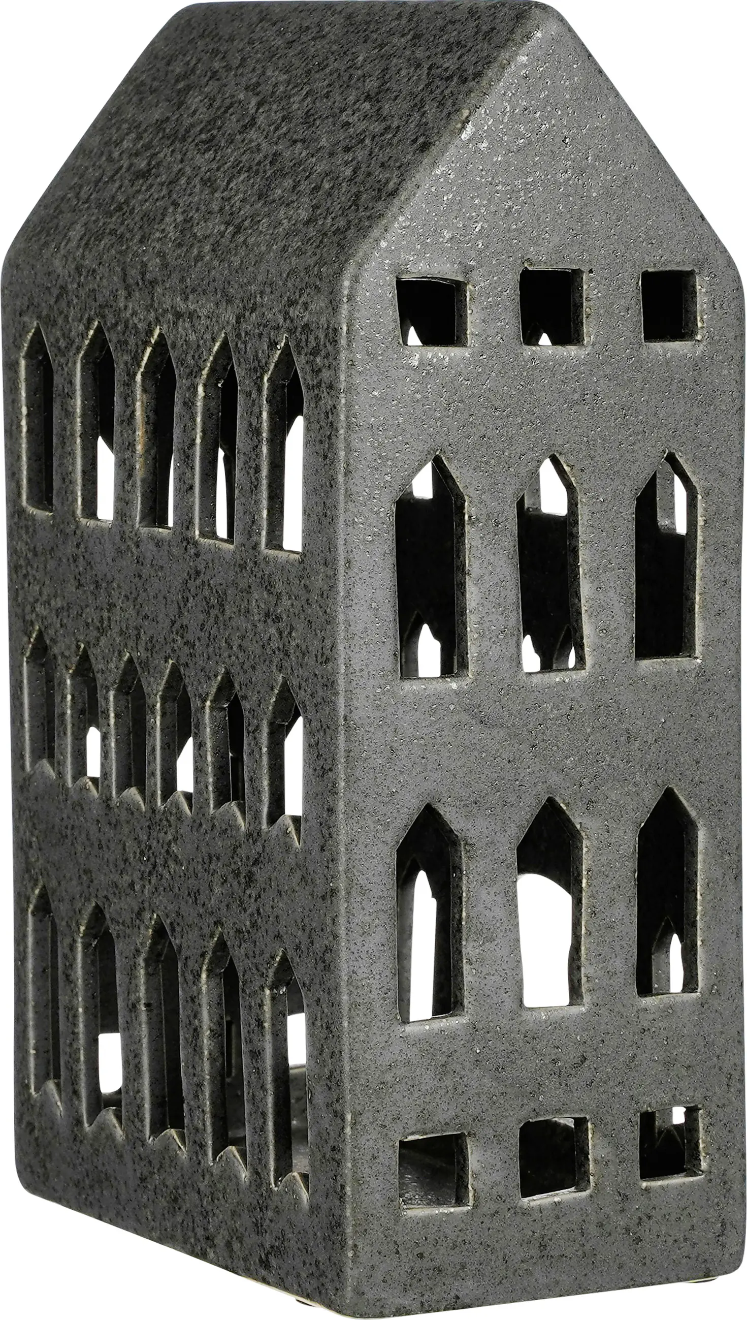 House of Seasons Haus Keramik 22,5 x 14 x 8,5 cm schwarz