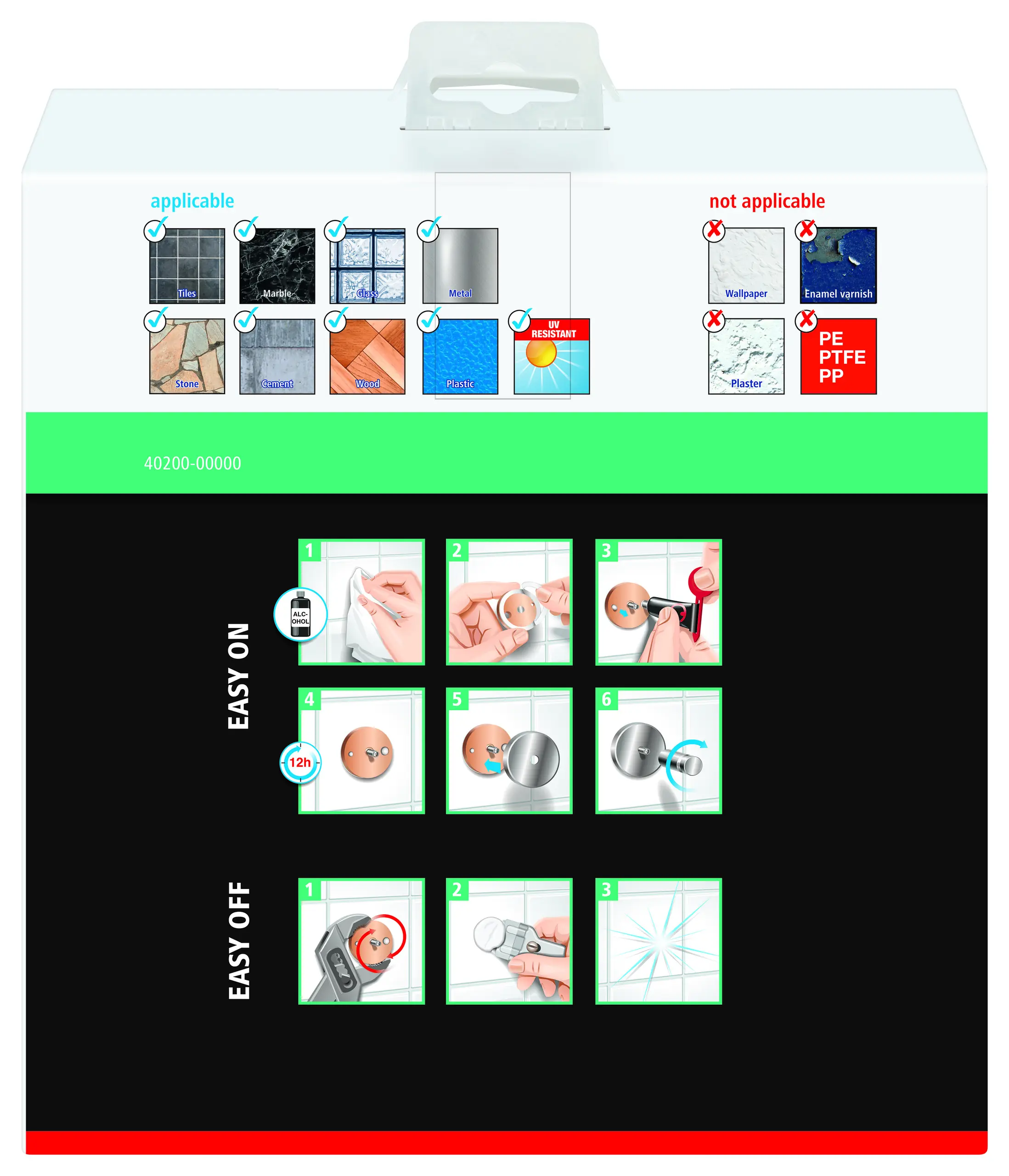 tesa Eck-Duschablage Aluxx zum Kleben dreieckig 1 Ablage verchromt 20 cm