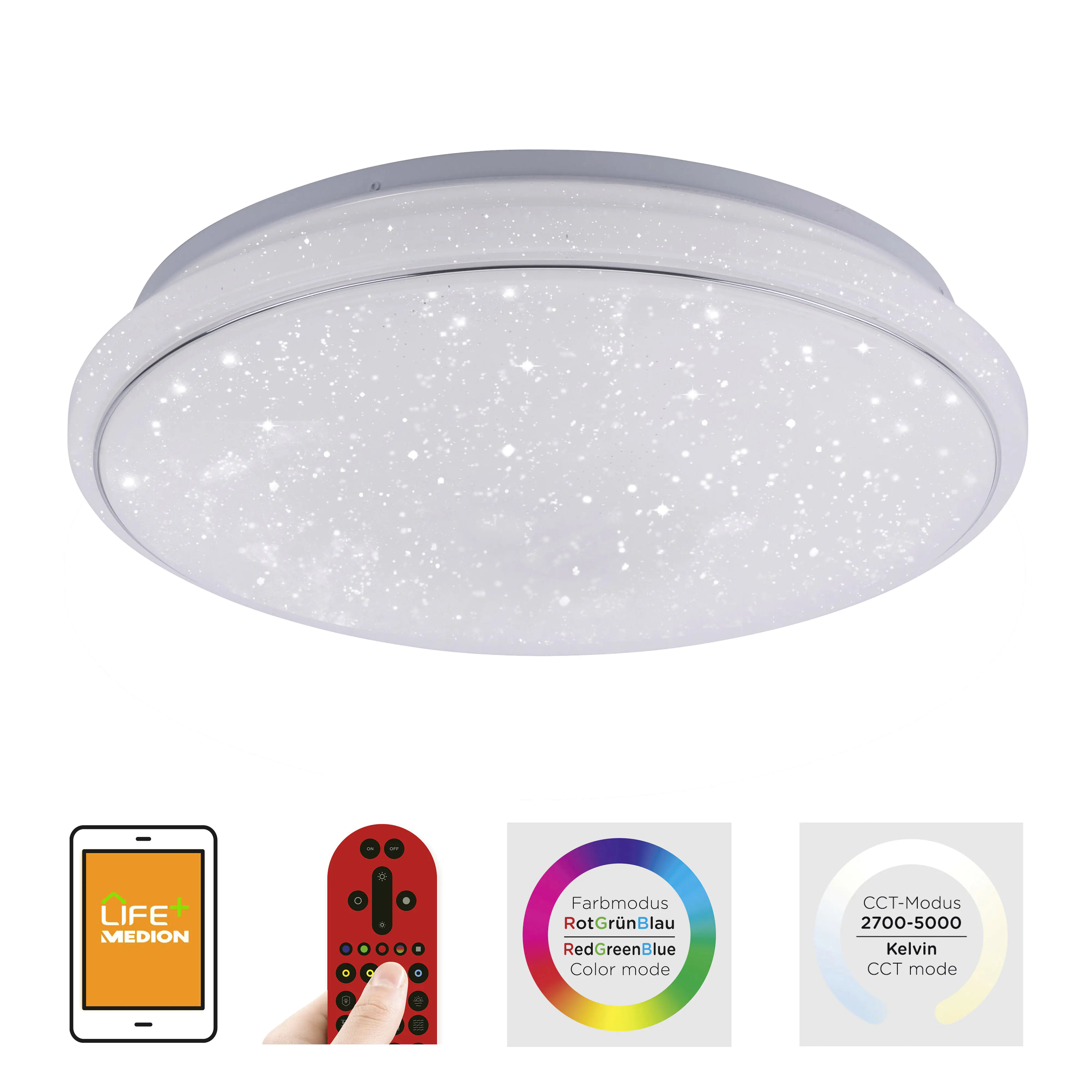 JustLight LED Deckenleuchte Jupi Lola Smart weiß, Smart Home