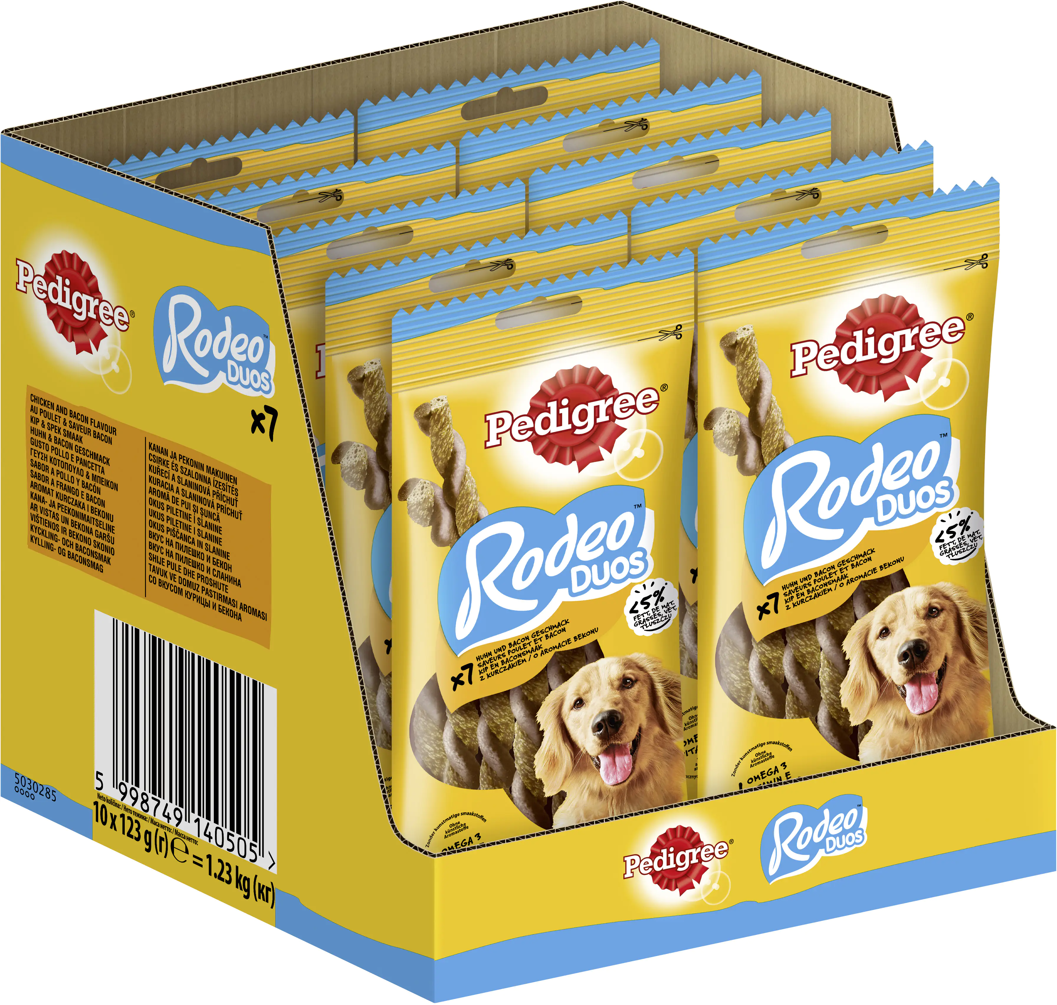 Pedigree Hundesnack Rodeo Duos mit Huhn- & Frühstücksspeck 7 Stück