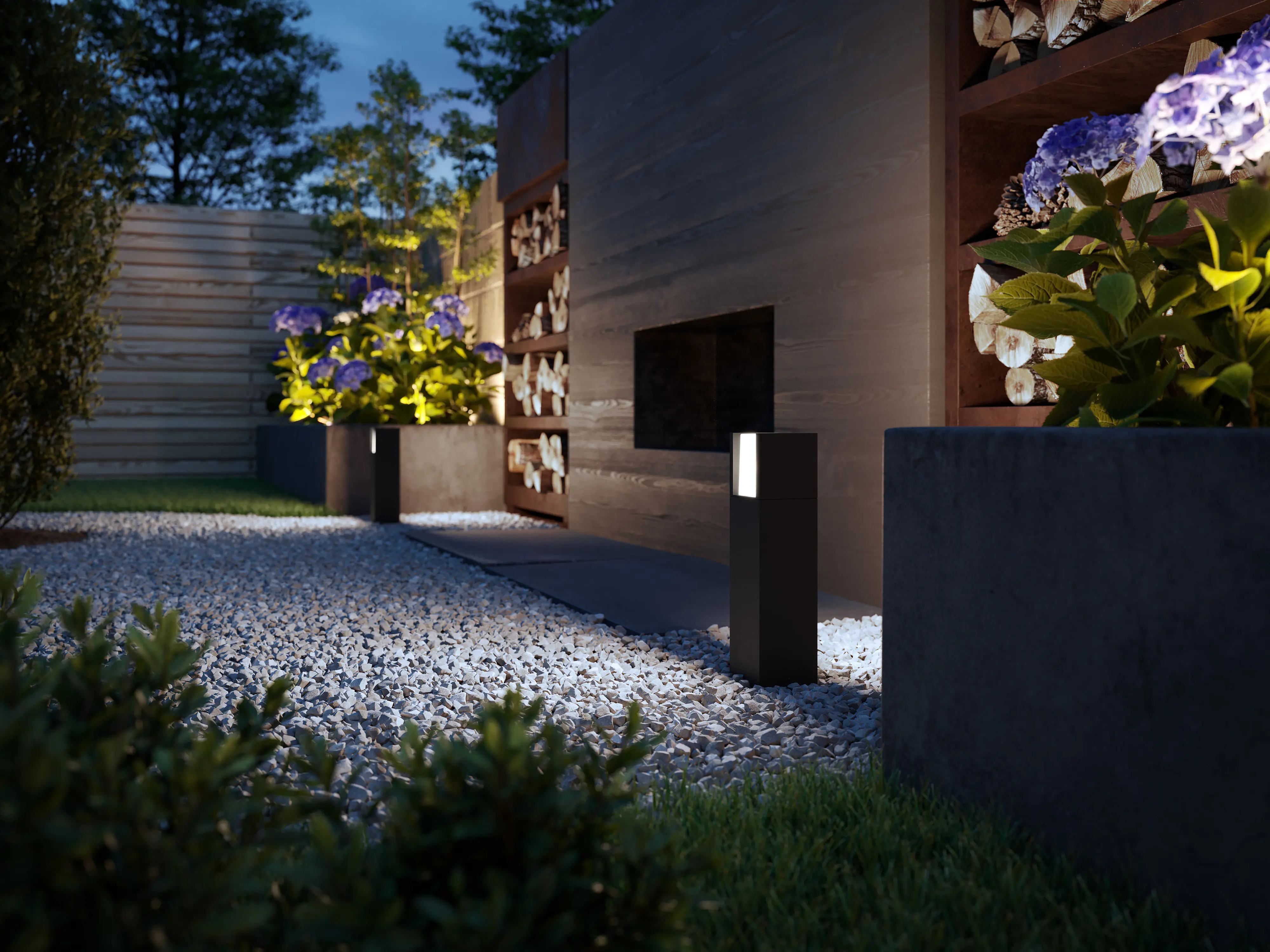 Philips LED Sockelleuchte Arbour warmweiß anthrazit Philips LED Sockelleuchte Arbour warmweiß anthrazit