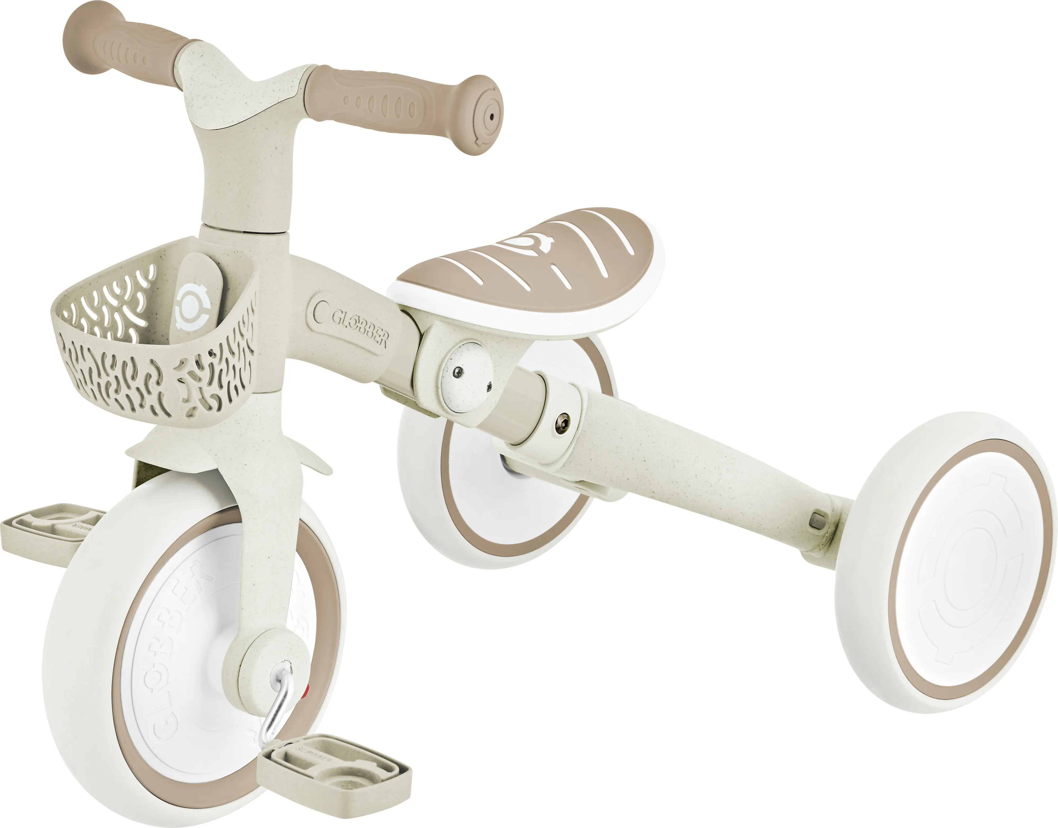 Globber Dreirad für Kinder Learning Trike 3-in-1 Plus Eco taupe
