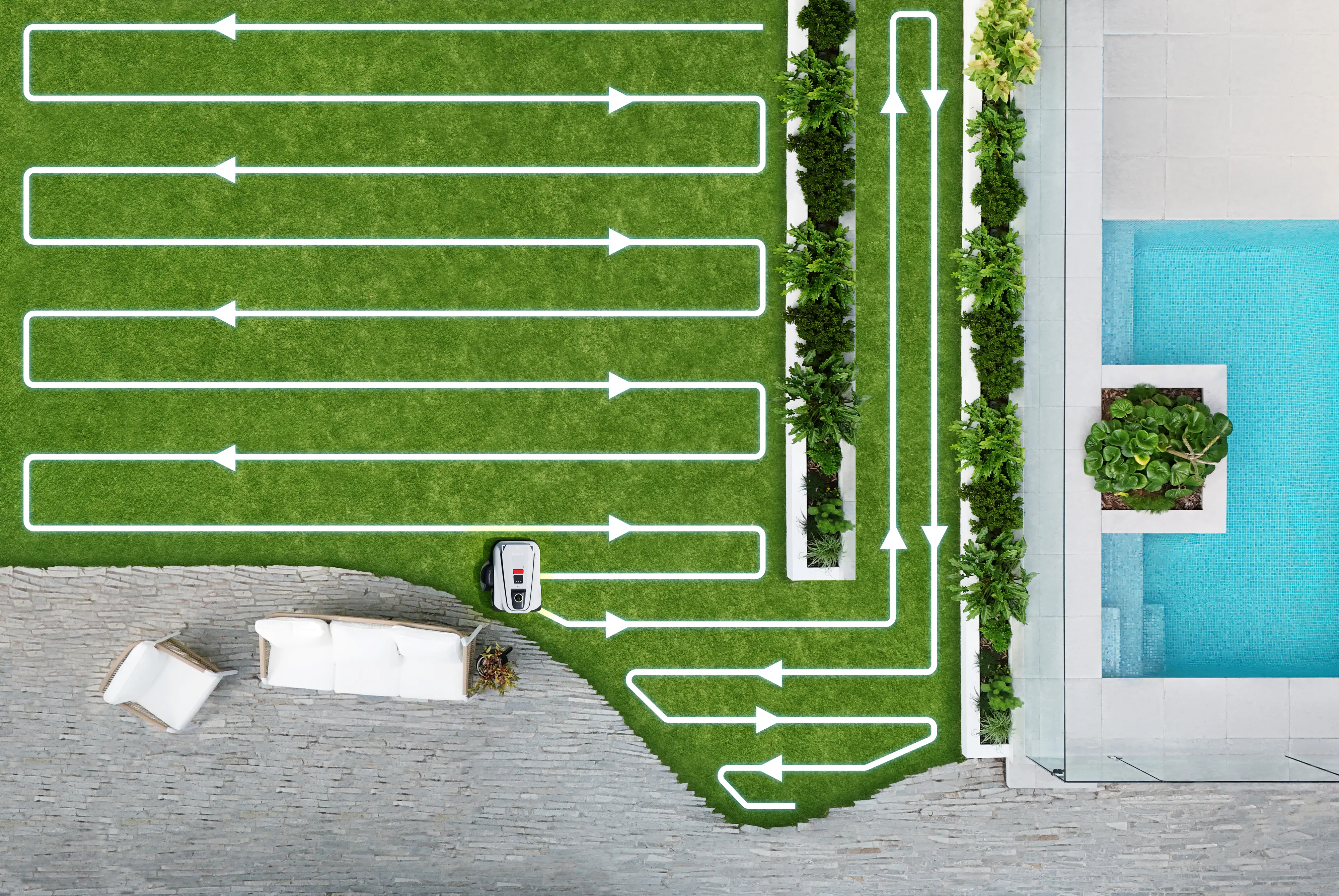 ECOVACS Mähroboter GOAT A3000 LiDAR Pro - 33 cm Schnittbreite 3000 m² 32 V