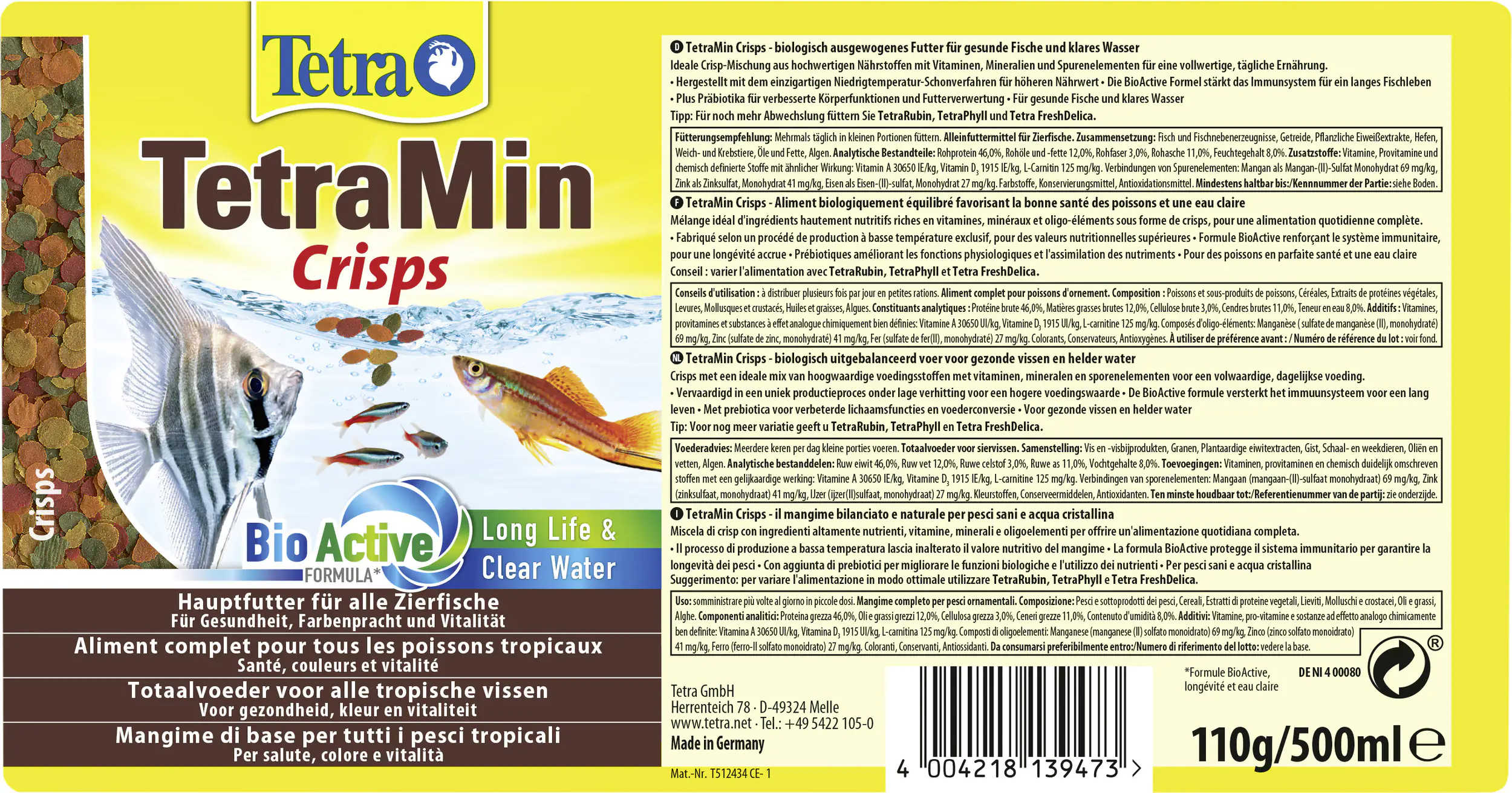 Tetra Min Pro Crisps 500 ml Tetra Min Pro Crisps 500 ml