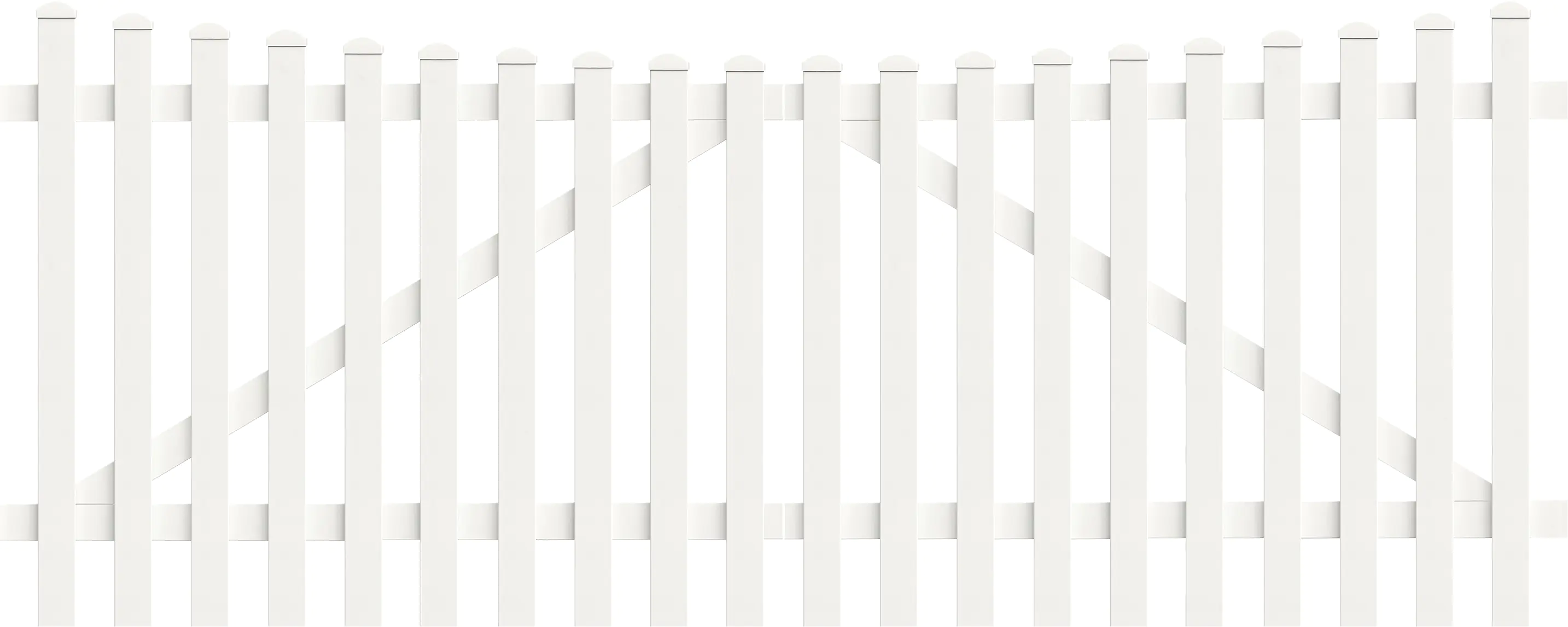 KM Zaun Doppeltor Triest Unterbogen 303,4 x 150 cm, weiß