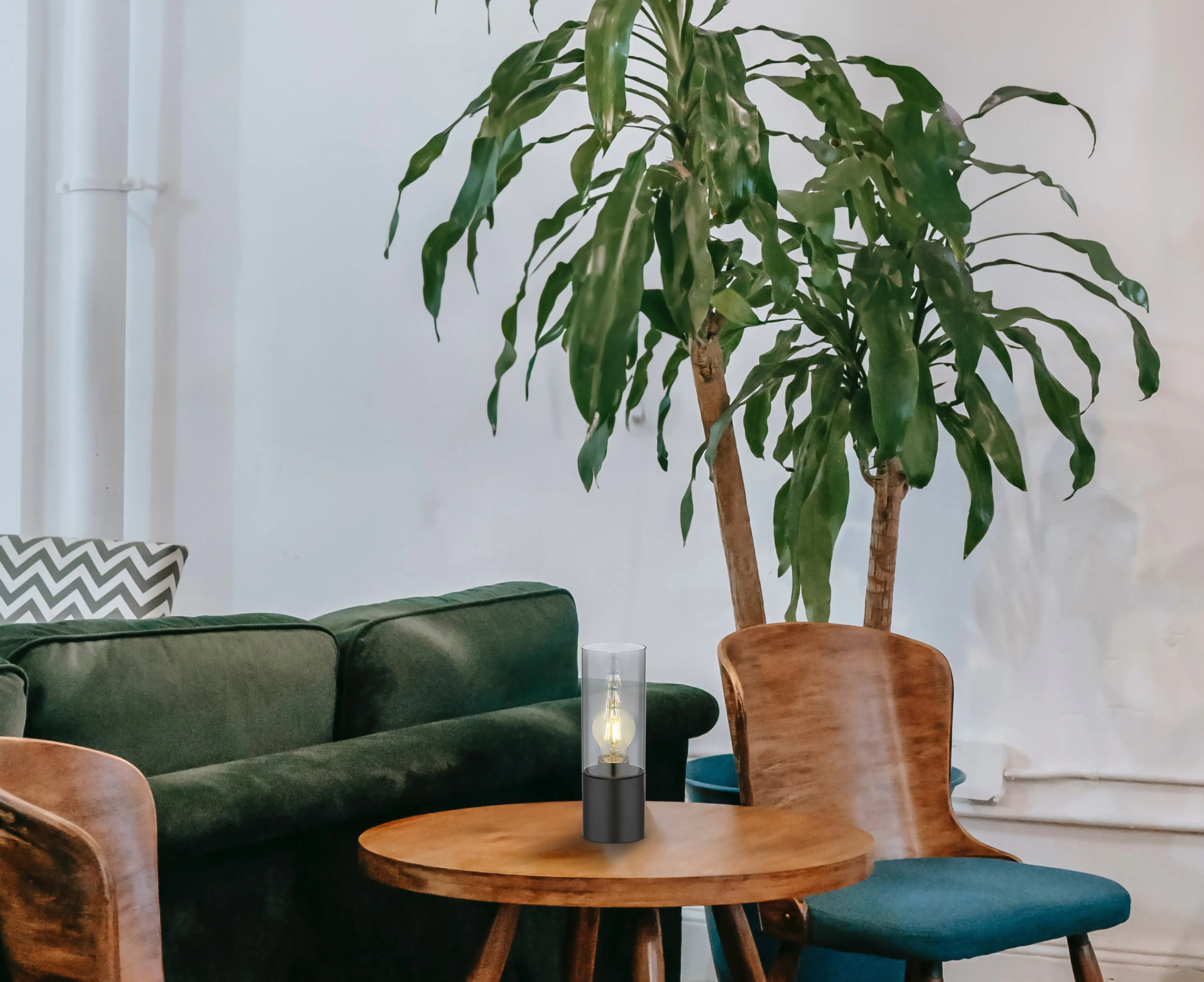 Globo Tischleuchte Annika schwarz 30 x 9 cm E 27, max. 25 W, dimmbar