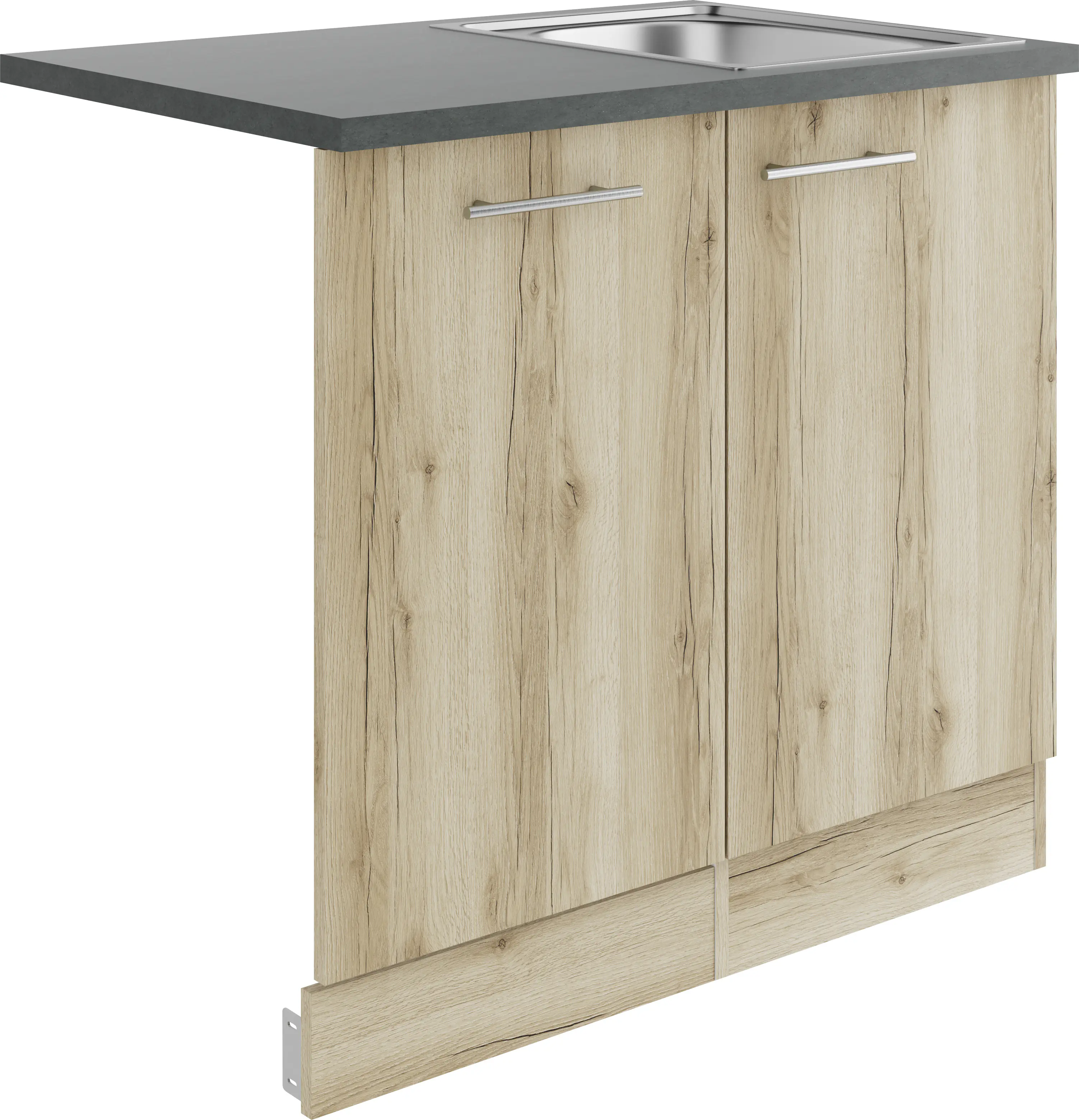 Optifit Spüle mit Unterschrank-Set Livorno 290 eiche 90 cm