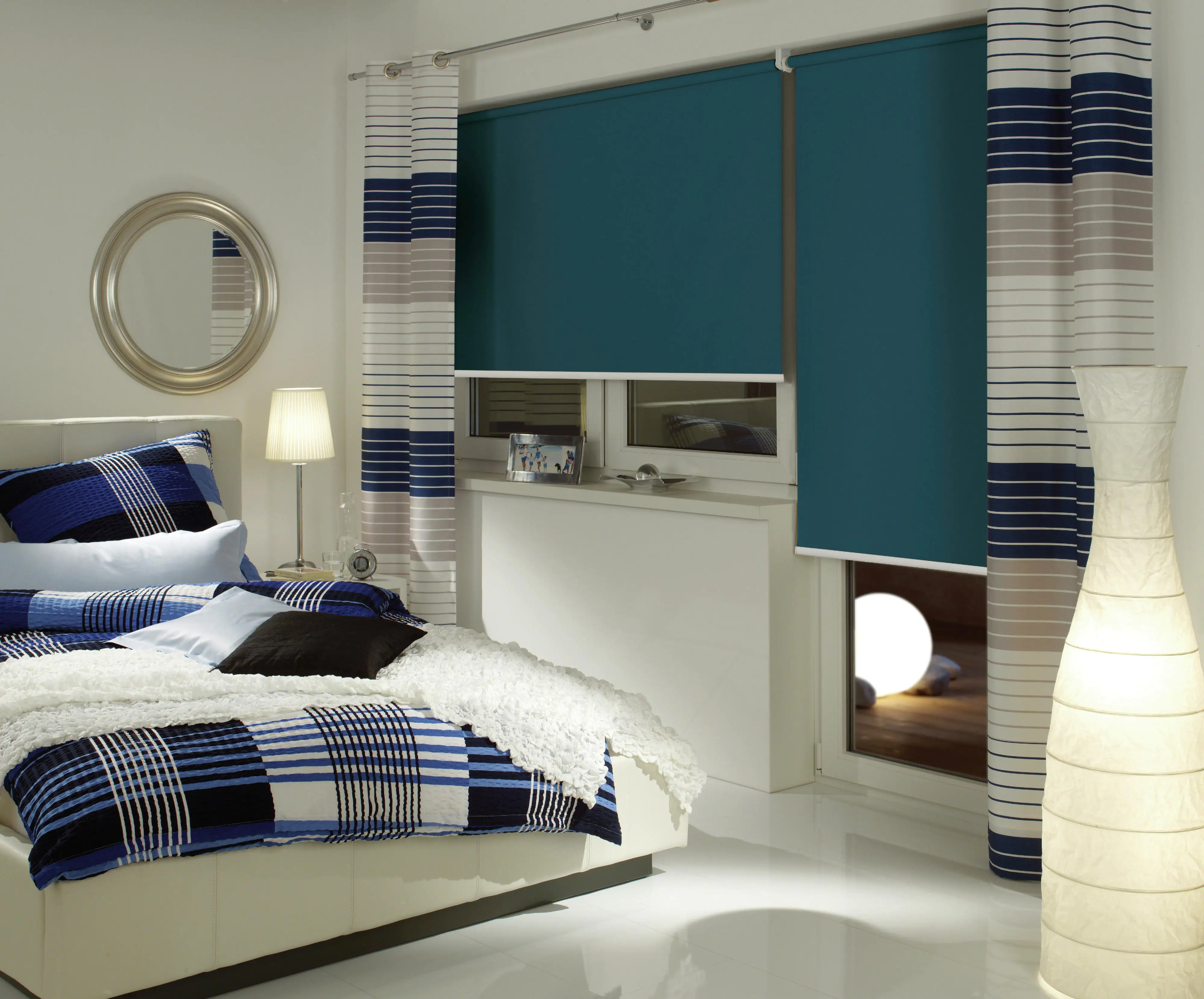 Gardinia Seitenzugrollo Abdunklung dunkelblau 102 x 180 cm