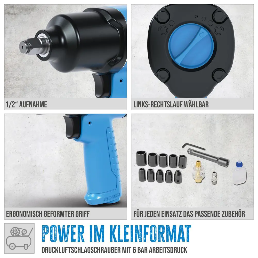 Güde Druckluft-Schlagschrauber-Set Güde Druckluft-Schlagschrauber-Set