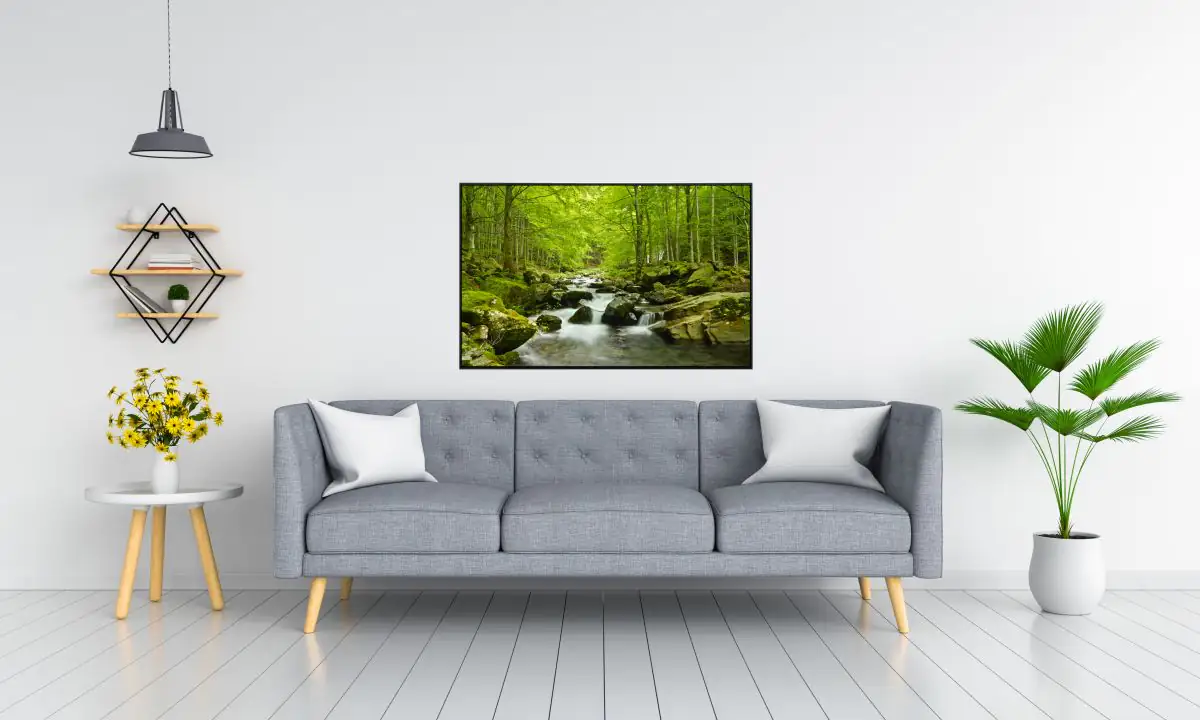 papermoon Infrarotheizkörper EcoHeat 60X100 cm 800 Watt, Wasserfall im Wald