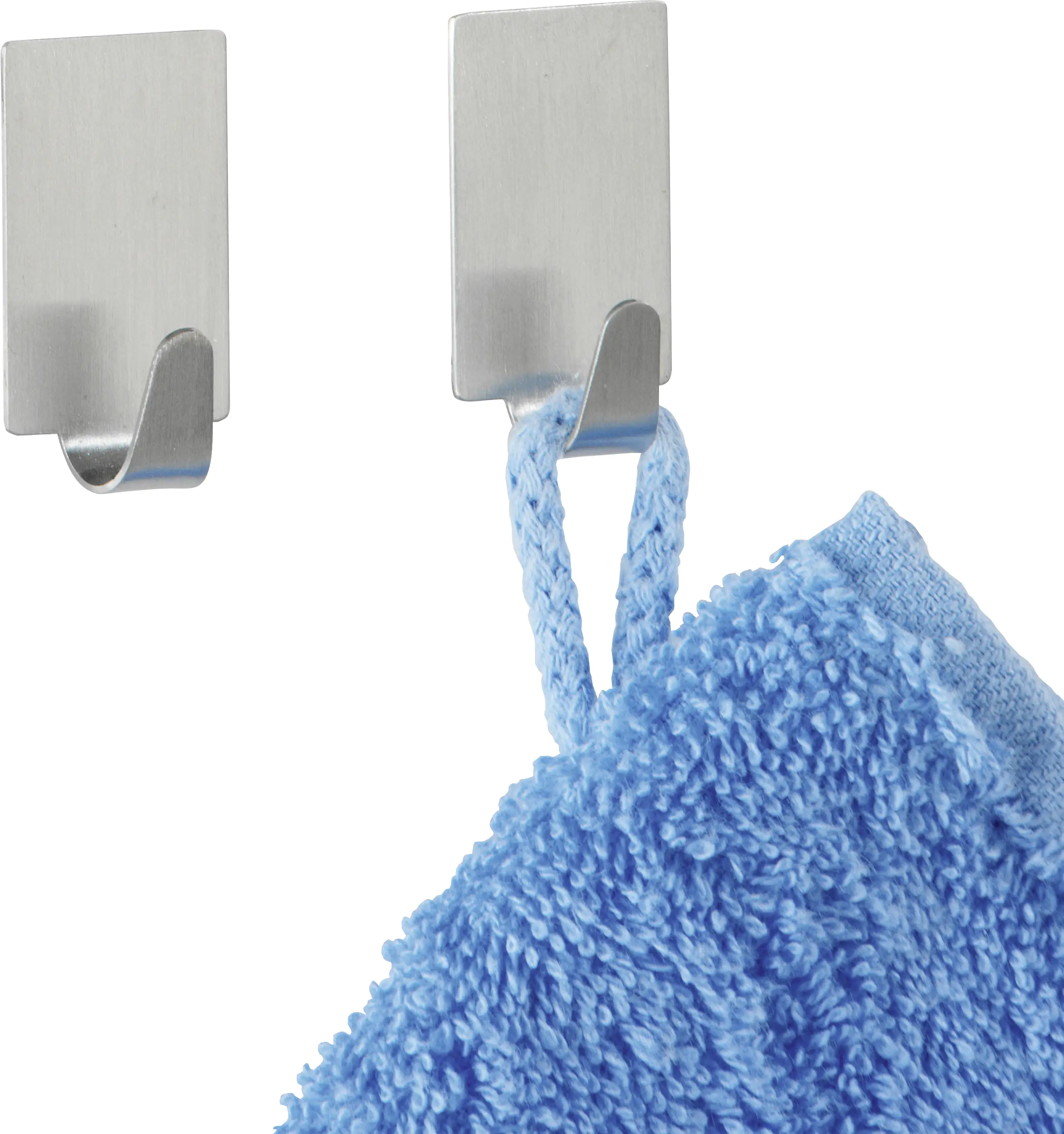 Wenko Strip-it Rechteckhaken Edelstahl, weiß, 4er-Set