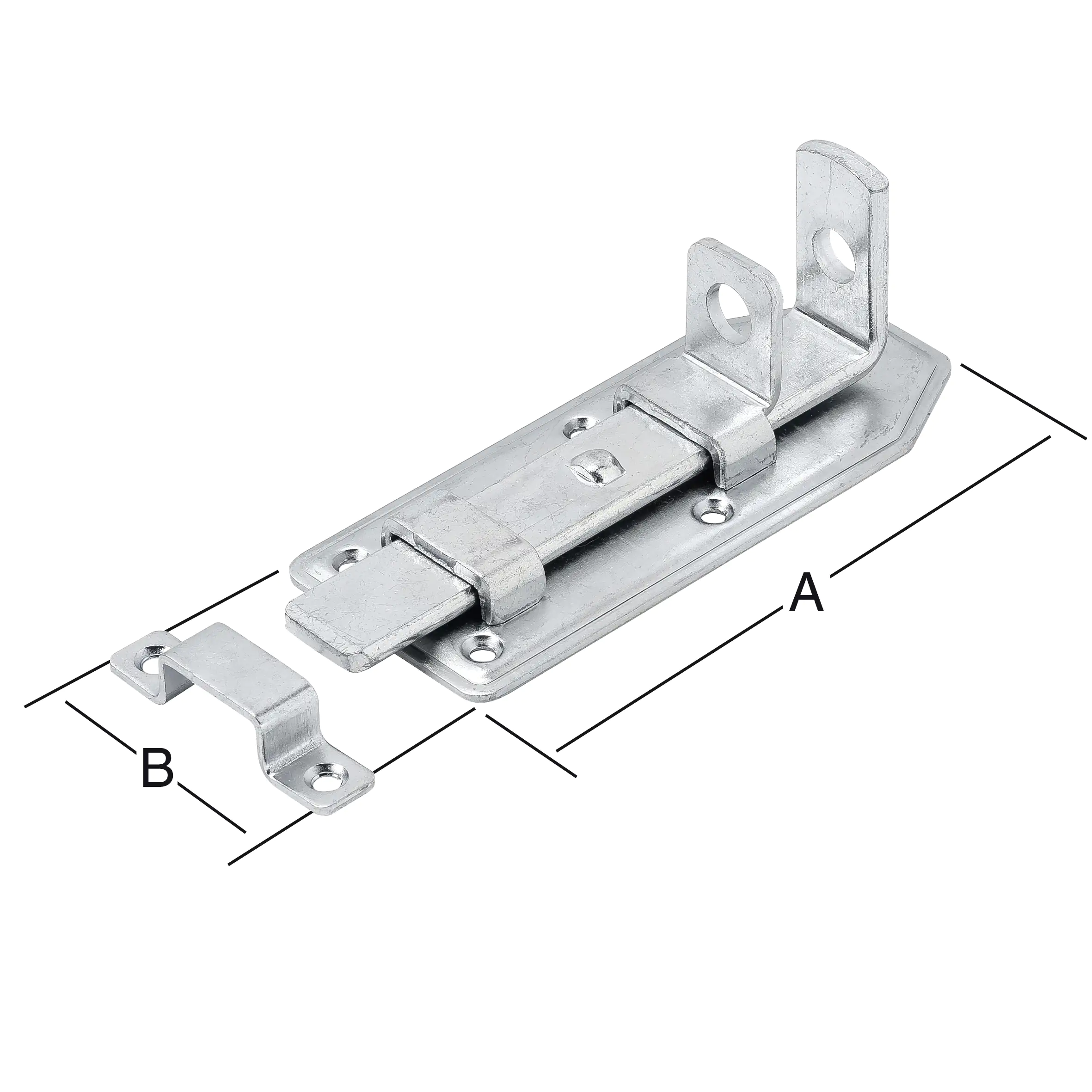 Vormann Türschlossriegel verzinkt 160 x 65 mm