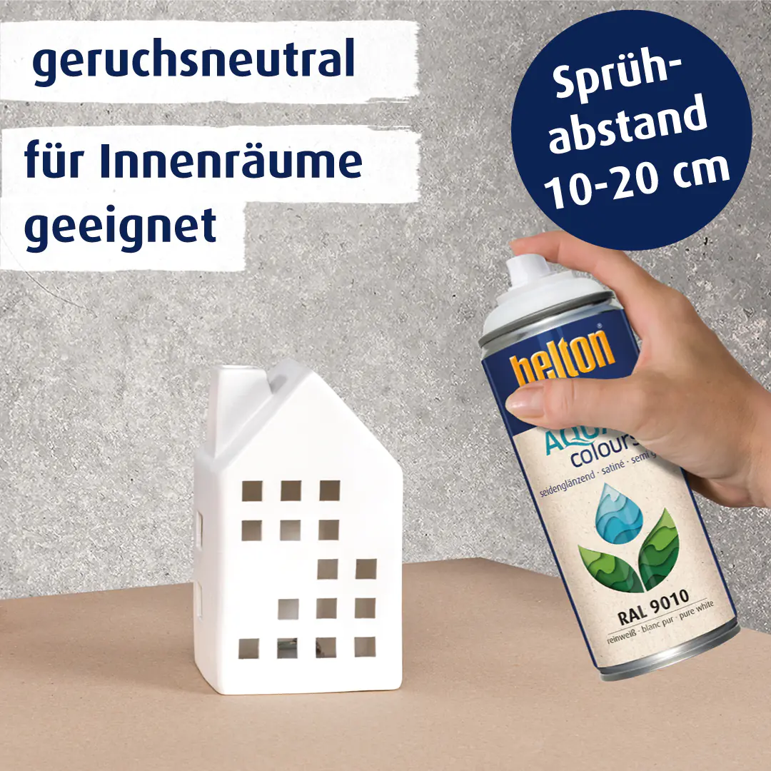 belton free Lackspray AQUAcolours 400 ml reinweiß seidenglanz