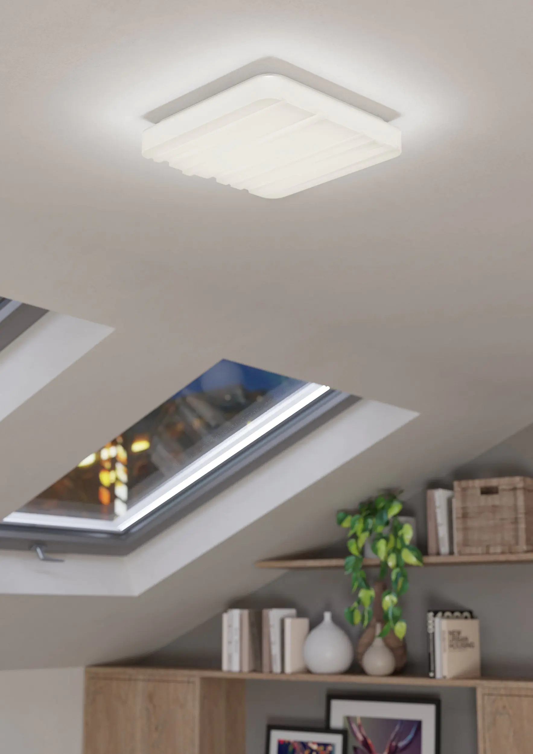 Eglo LED Deckenleuchte Ferentino weiß 28 x 28 cm