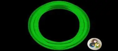 Textilkabel glatt 3 x 0,75 - 1 Meter, neongrün