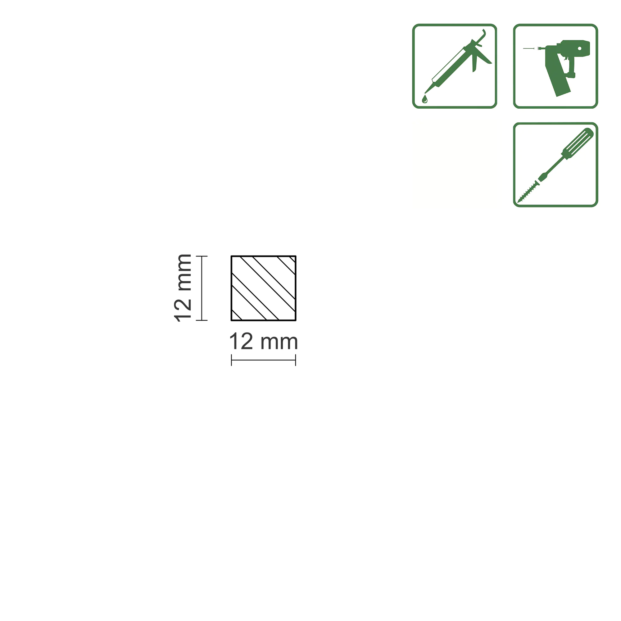 FN Neuhofer Flachleiste 100 cm 12 x 12 mm Fichte/Kiefer