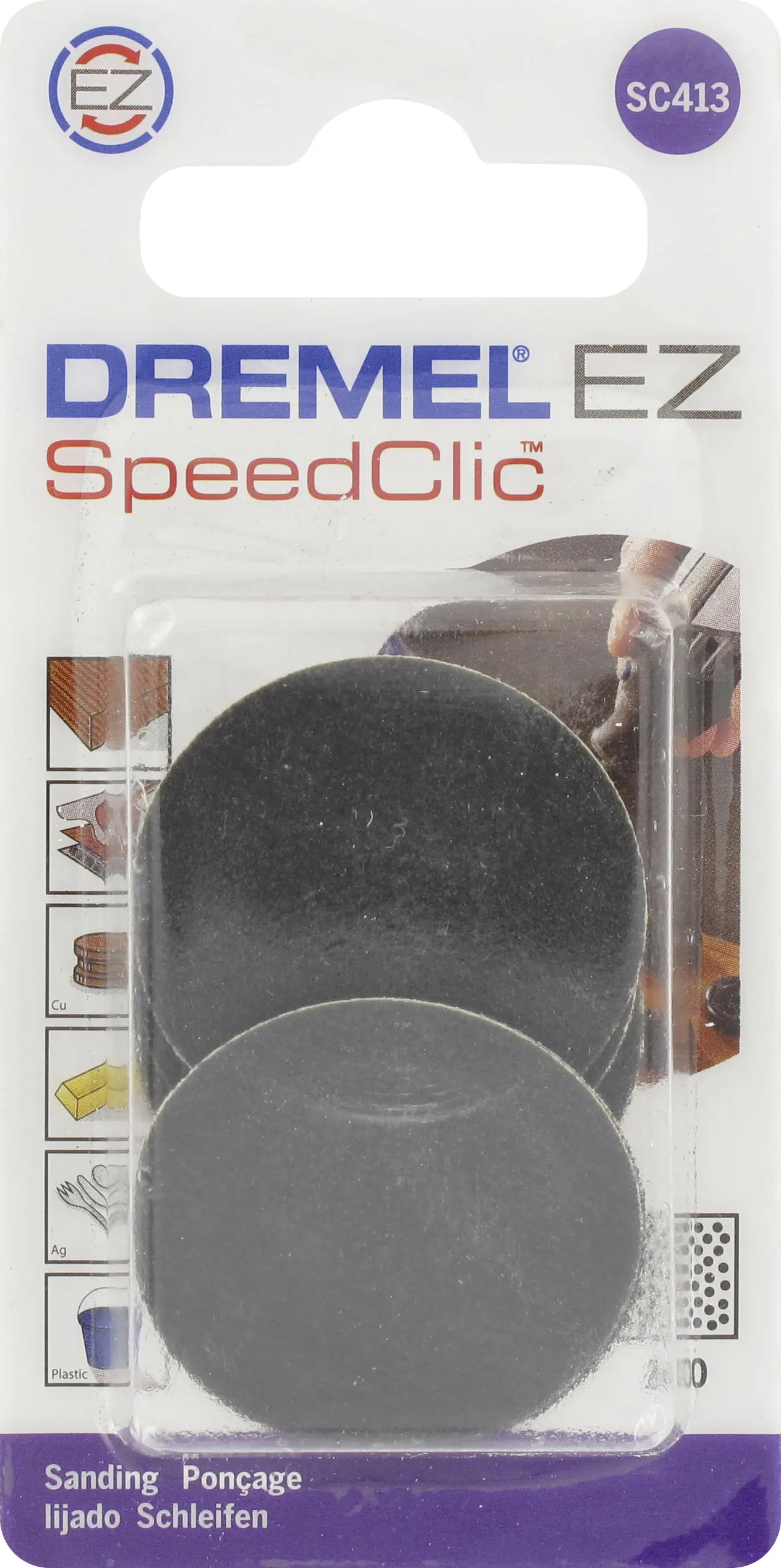 Dremel Schleifscheibe Ø 25 mm 240 EZ SpeedClic SC413 6 Stück