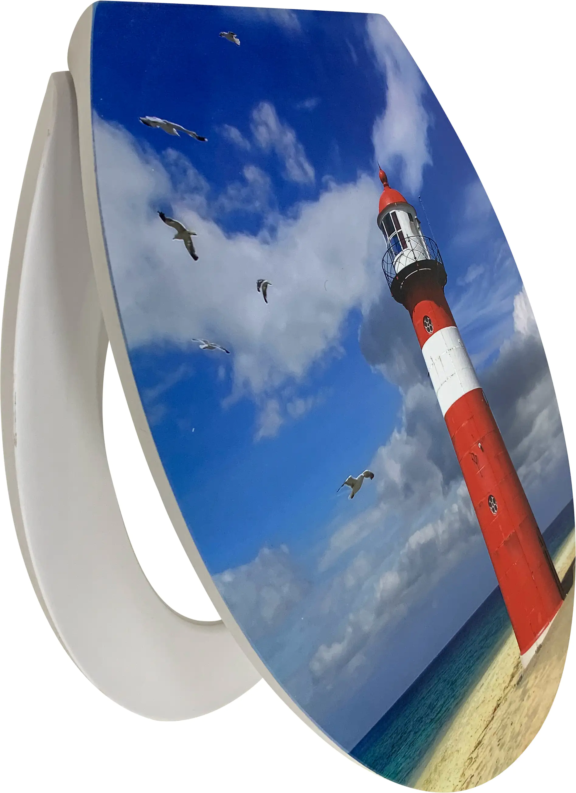 Primaster WC-Sitz mit Absenkautomatik Nordsee weiß