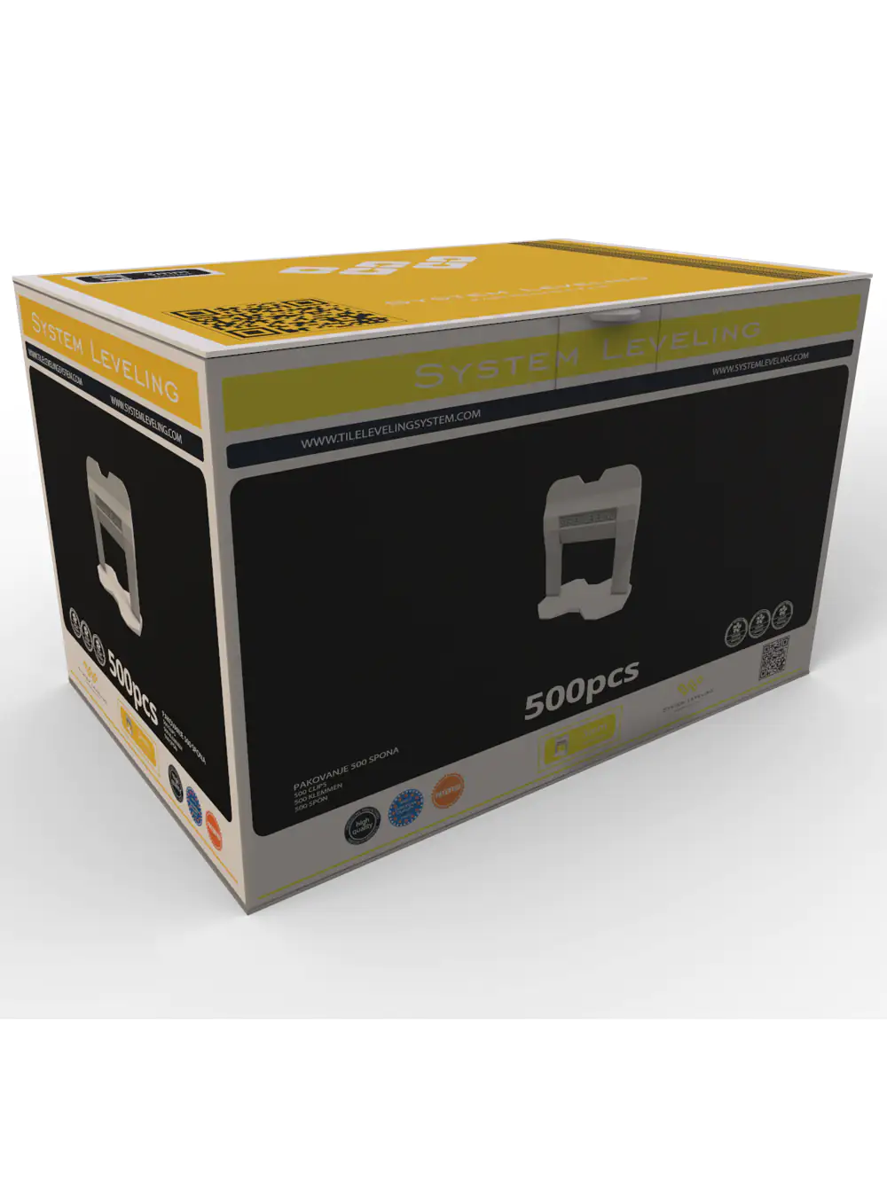 System Leveling Fliesen-Nivellierklemme Fugenbreite 3 mm 500 St transparent