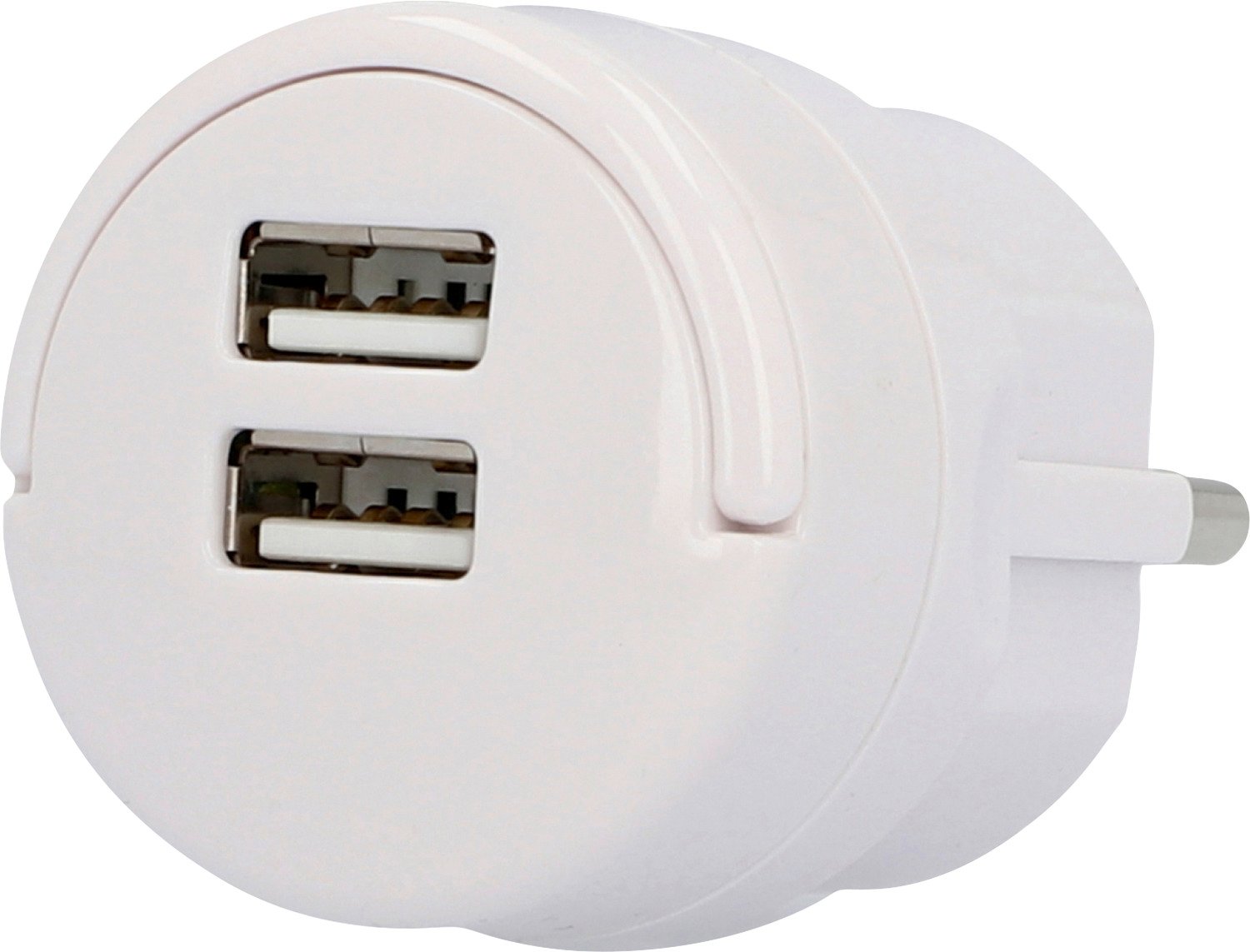 Unitec USB-Ladeadapter Mini mit 2x USB Type A 2,4A weiß