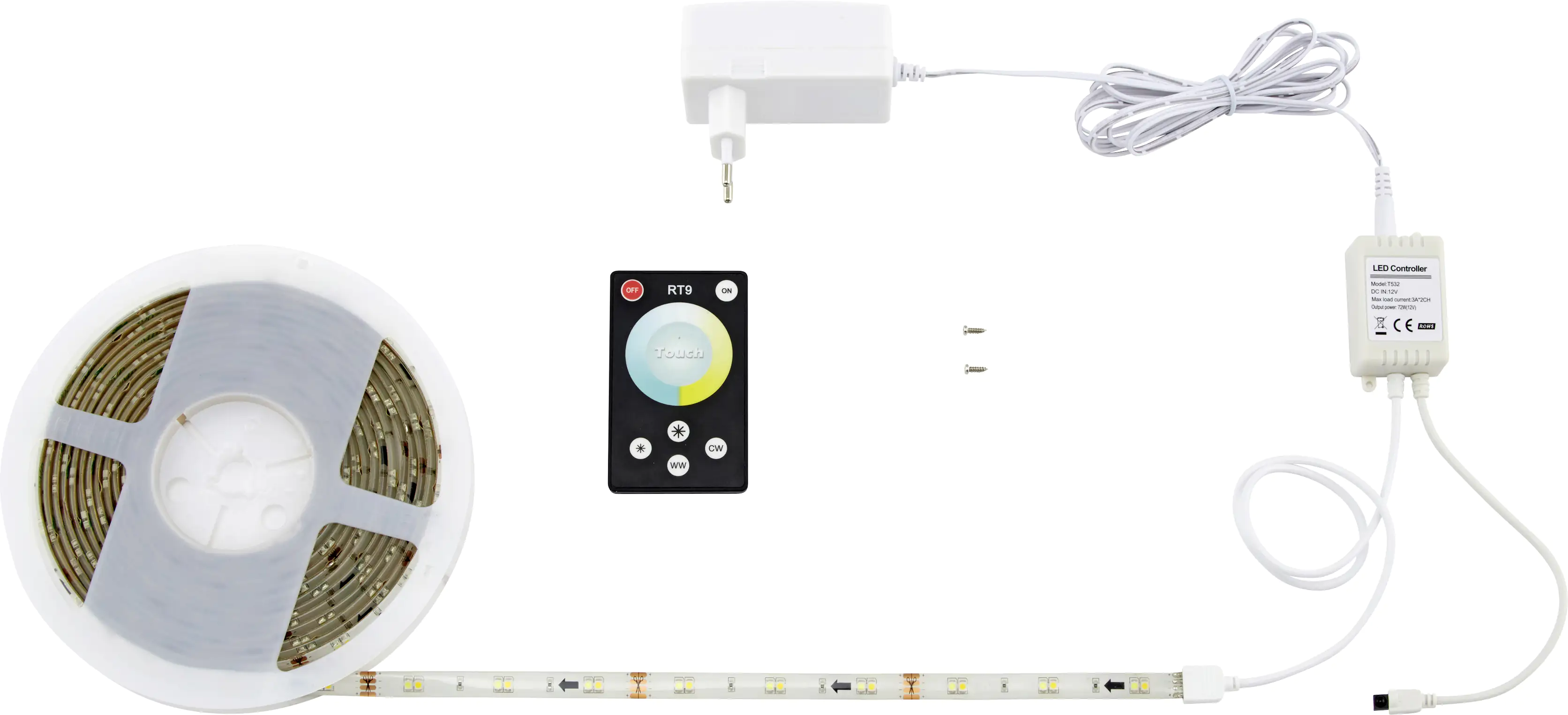 Di-Ka LED-Stripe CCT 5 m, 300 x LED, weiß Di-Ka LED-Stripe CCT 5 m, 300 x LED, weiß