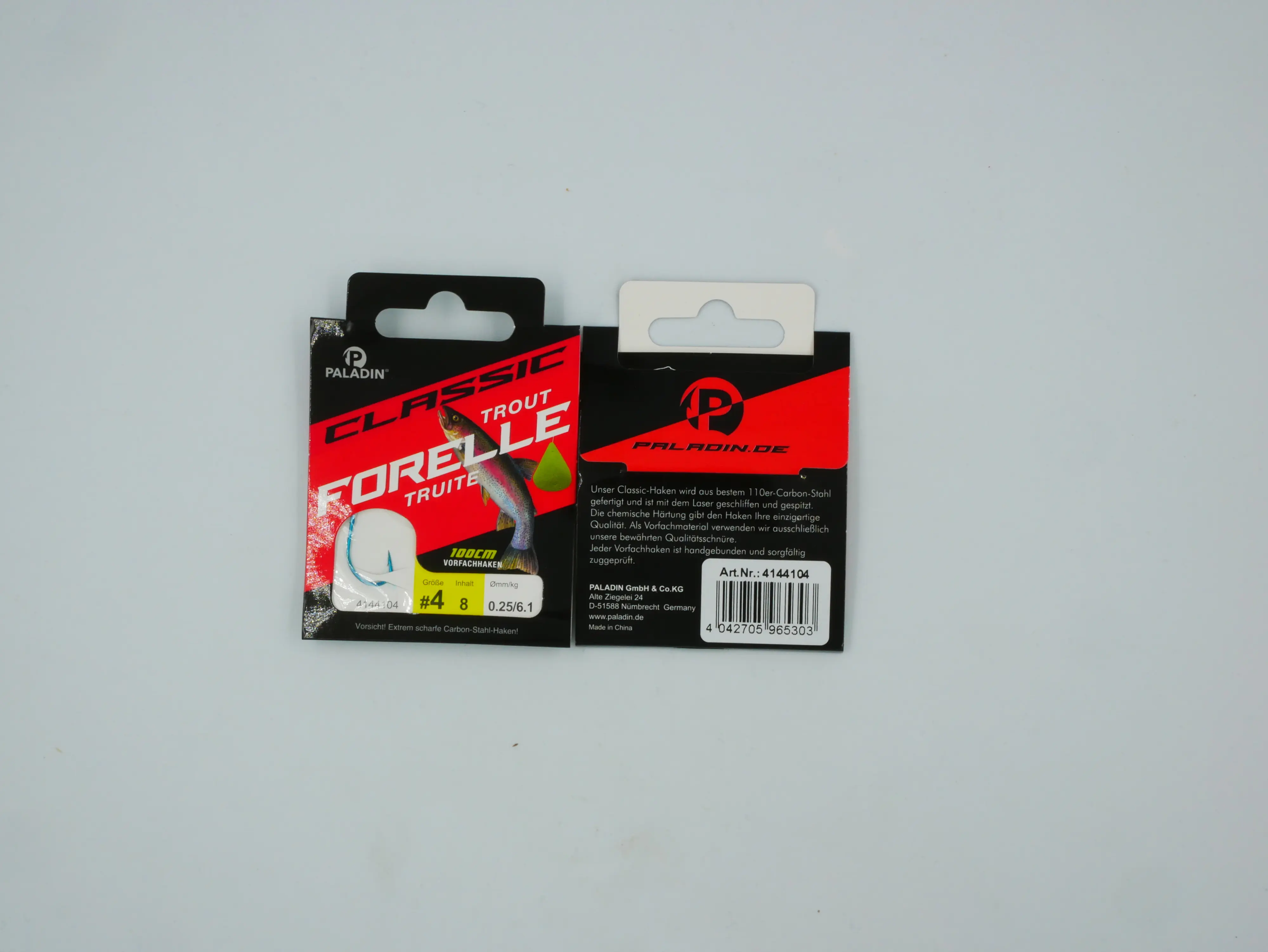 Paladin Forellenhaken gebunden Größe 4 100 cm 9 Stück blau  Paladin Forellenhaken gebunden Größe 4 100 cm 9 Stück blau