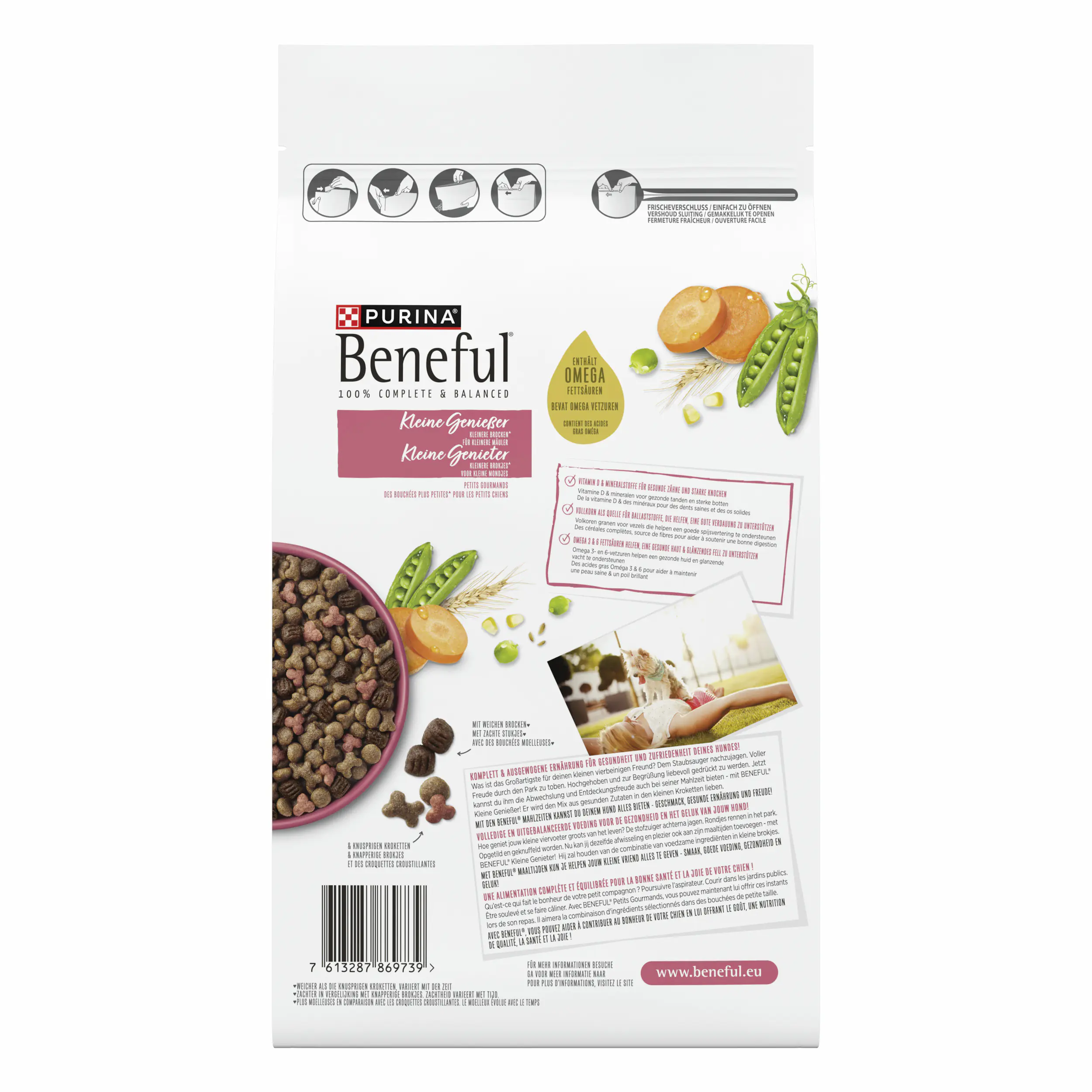 Purina Beneful Hundetrockenfutter Adult Mini 1,4 kg Rind & Gemüse 