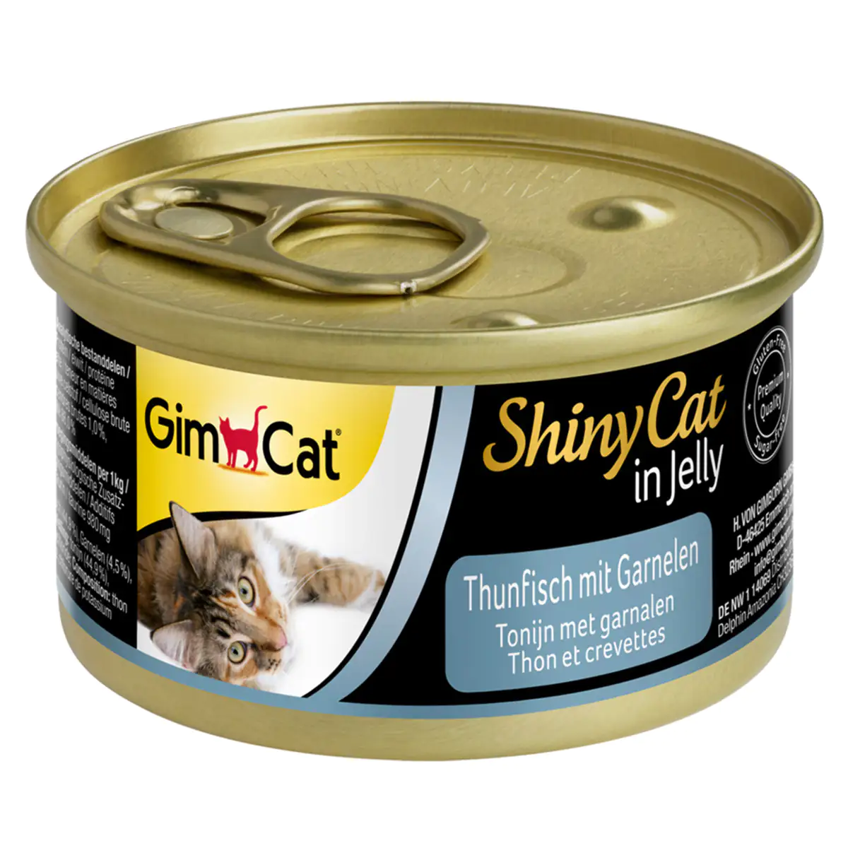 GimCat ShinyCat in Jelly Thunfisch mit Garnelen 70 g