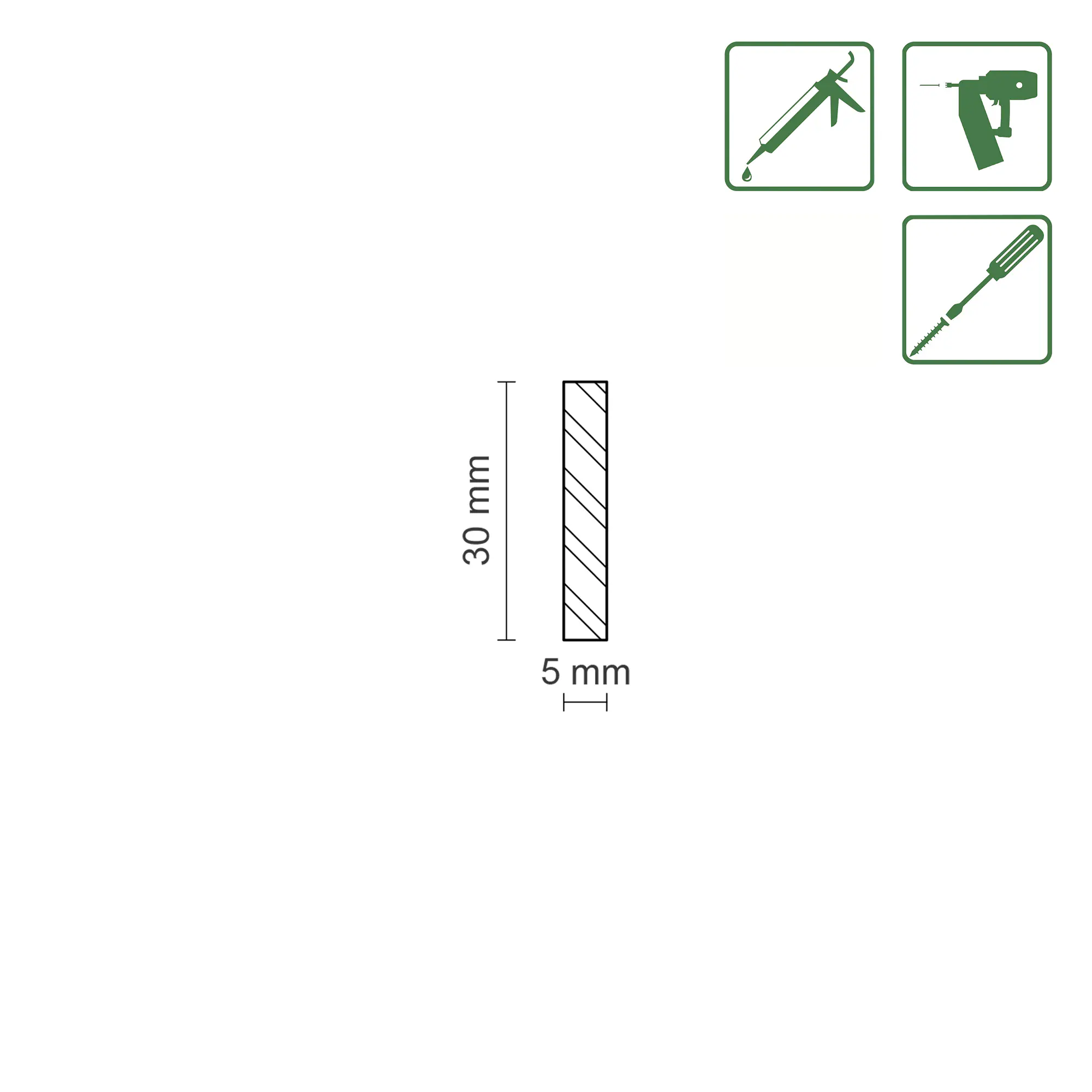 FN Neuhofer Flachleiste 210 cm 30 x 5 mm Buche